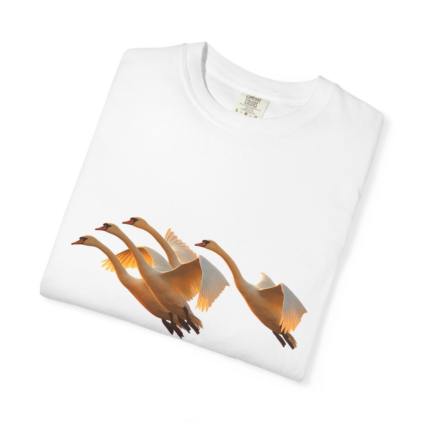 Flight of Cranes T-Shirt | 100% Ring-Spun US Cotton | Spiritual Yoga Tee | Mindfulness Shirt | Grace & Freedom Top
