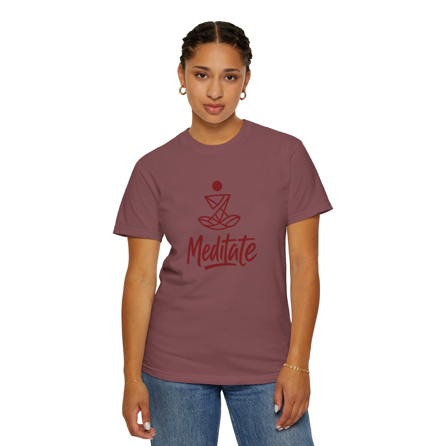 Meditate T-Shirt | 100% ring-spun US cotton | Spiritual Yoga Tee | Mindfulness Shirt | I Am Meditating Top