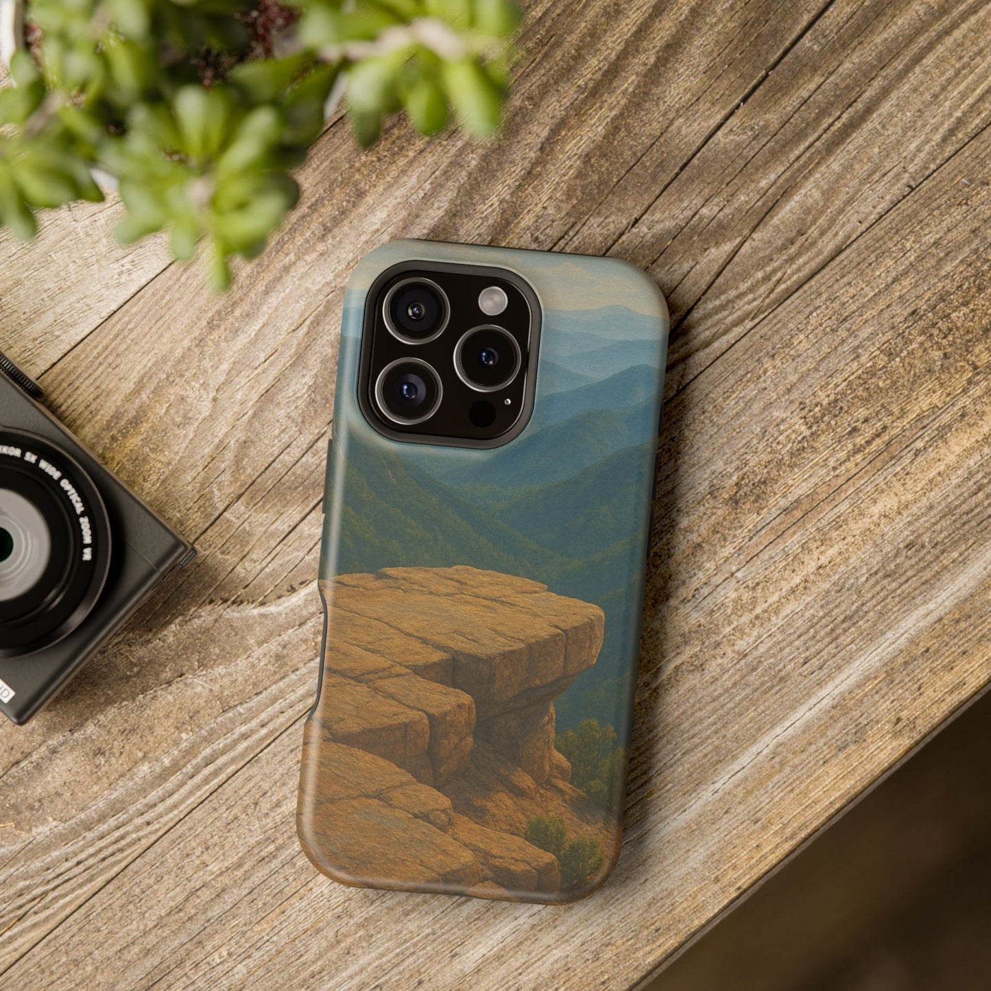 Ancient Cliffs iPhone Case | Impact Resistant Cover | SoulfulYarn Collection | Mystical Mountain Vista Design for iPhone