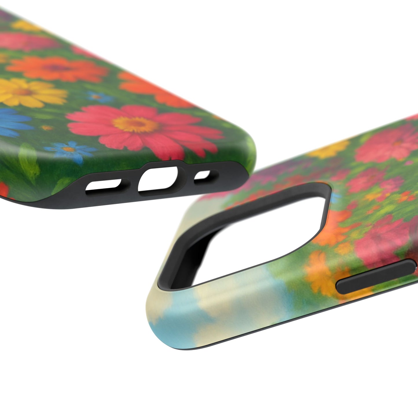 Blooming Garden iPhone Case I Impact Resistant Cover | SoulfulYarn Collection | Vibrant Floral Art for iPhone