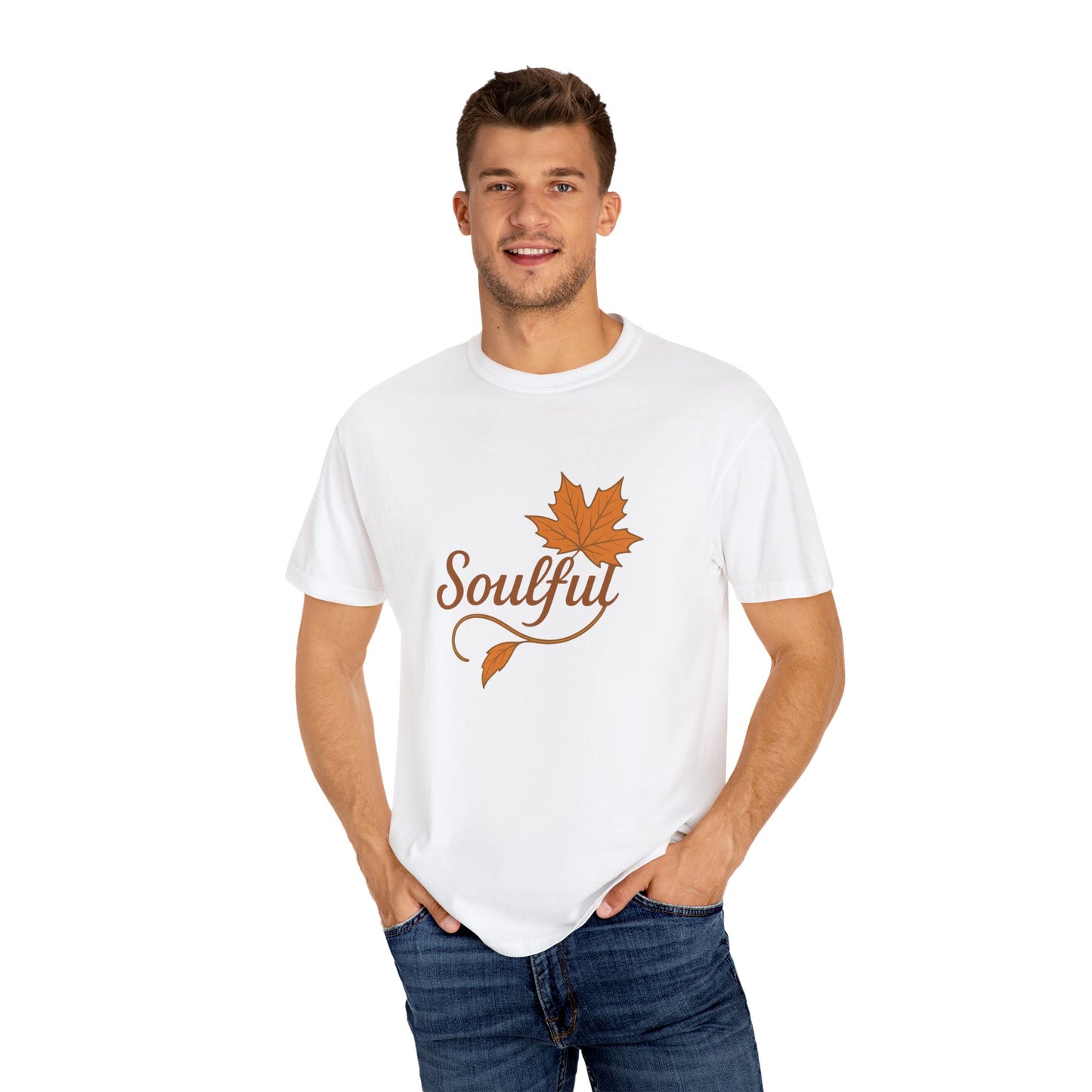 Soulful Maple Leaf T-Shirt | 100% Ring-Spun US Cotton | Autumn Spirit Tee | Nature Lover Gift | Grounded. Grateful. Glowing. | Spiritual Fall Totem Shirt