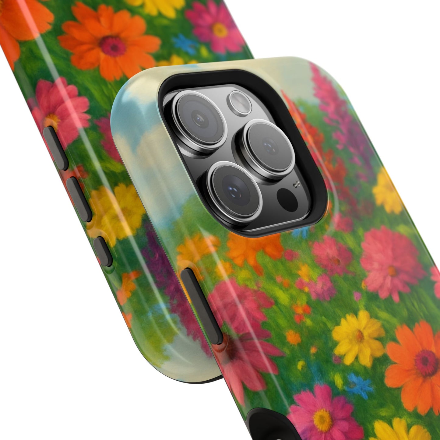 Blooming Garden iPhone Case I Impact Resistant Cover | SoulfulYarn Collection | Vibrant Floral Art for iPhone