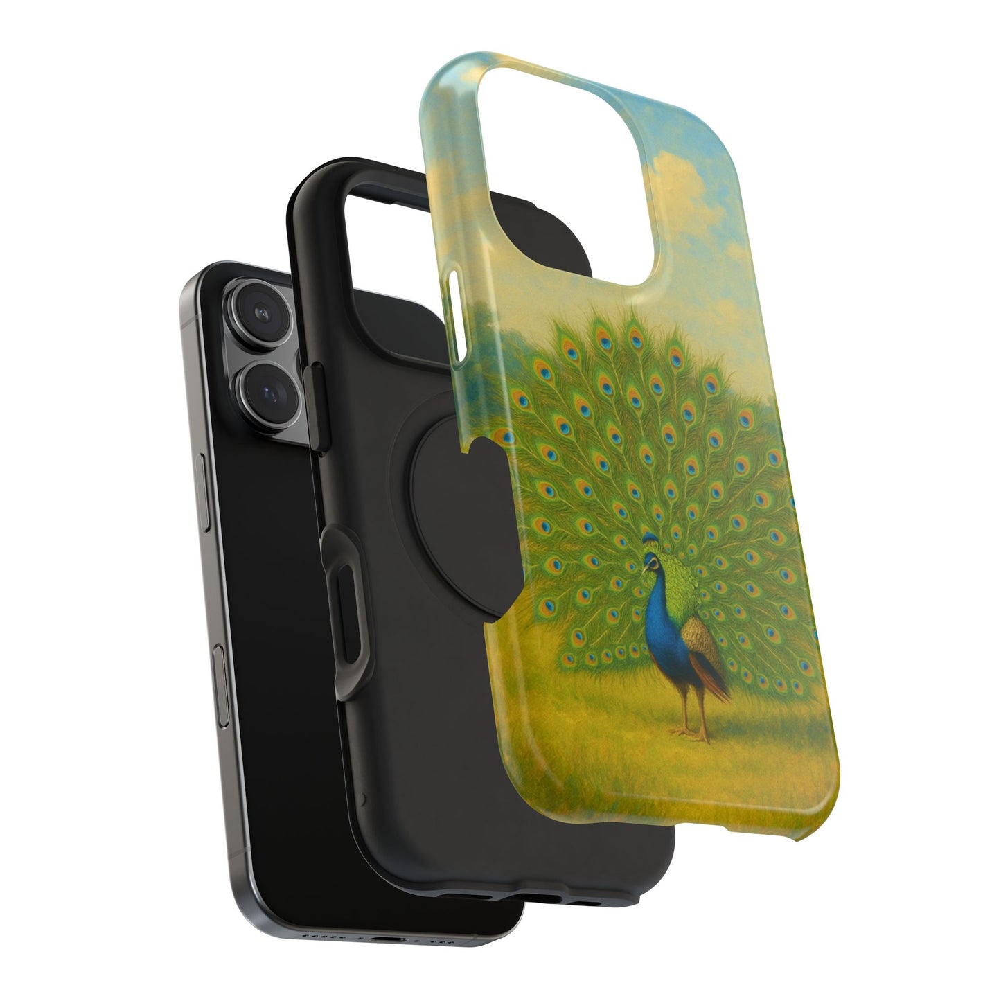 Peacock Art iPhone Case I Impact-Resistant Cover | SoulfulYarn Collection | Elegant Wildlife Design for iPhone