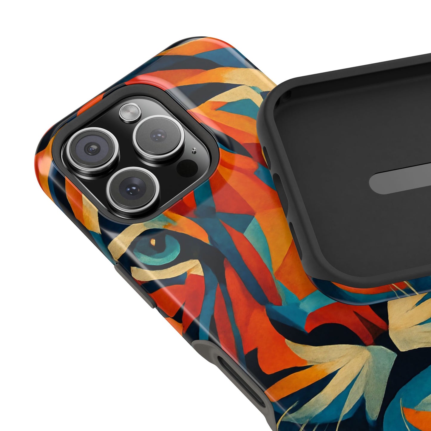 Fierce Tiger iPhone Case | Impact Resistant Cover | SoulfulYarn Collection | Bold Wildlife Art for iPhone