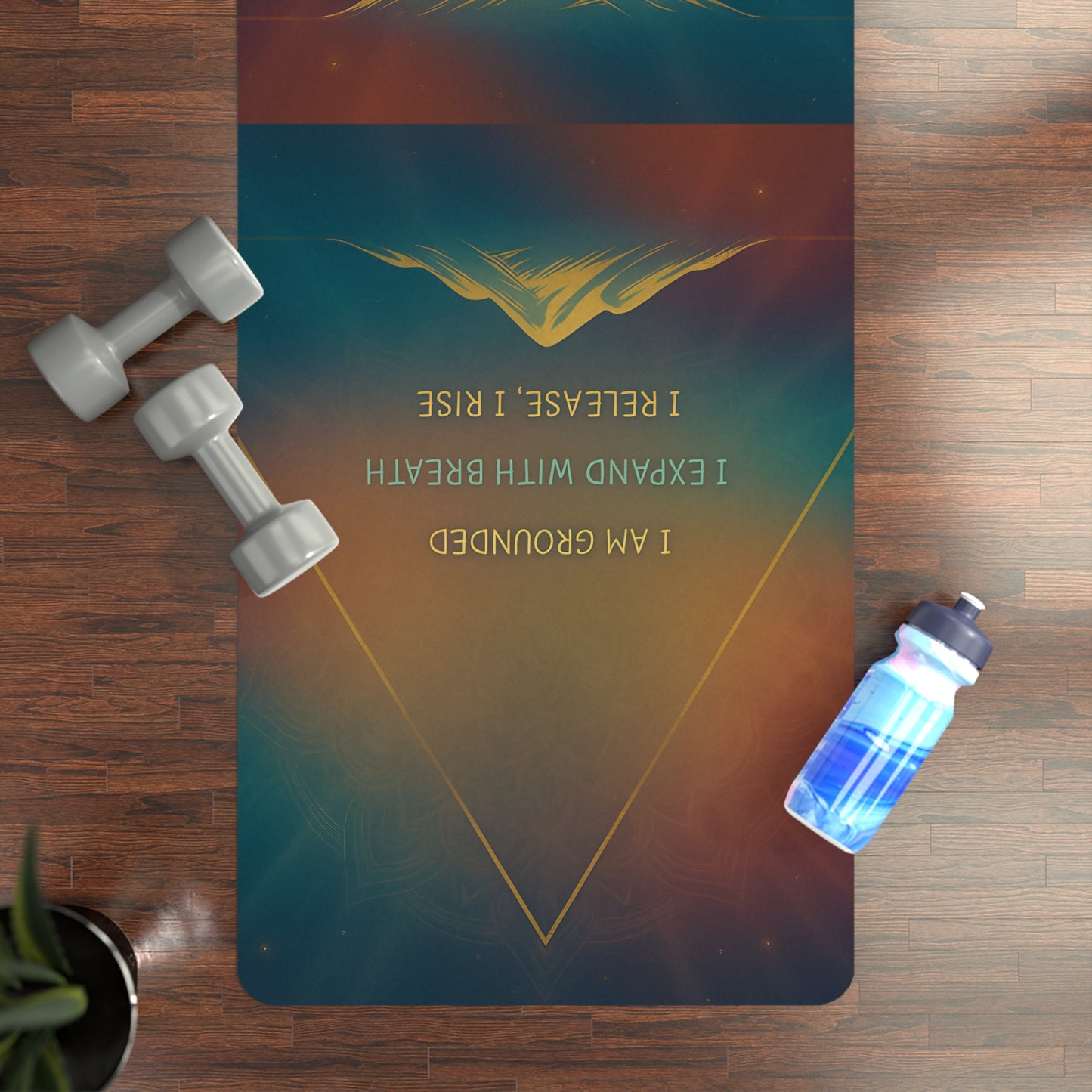 Affirmation Triangle Mat | Ground. Expand. Rise.