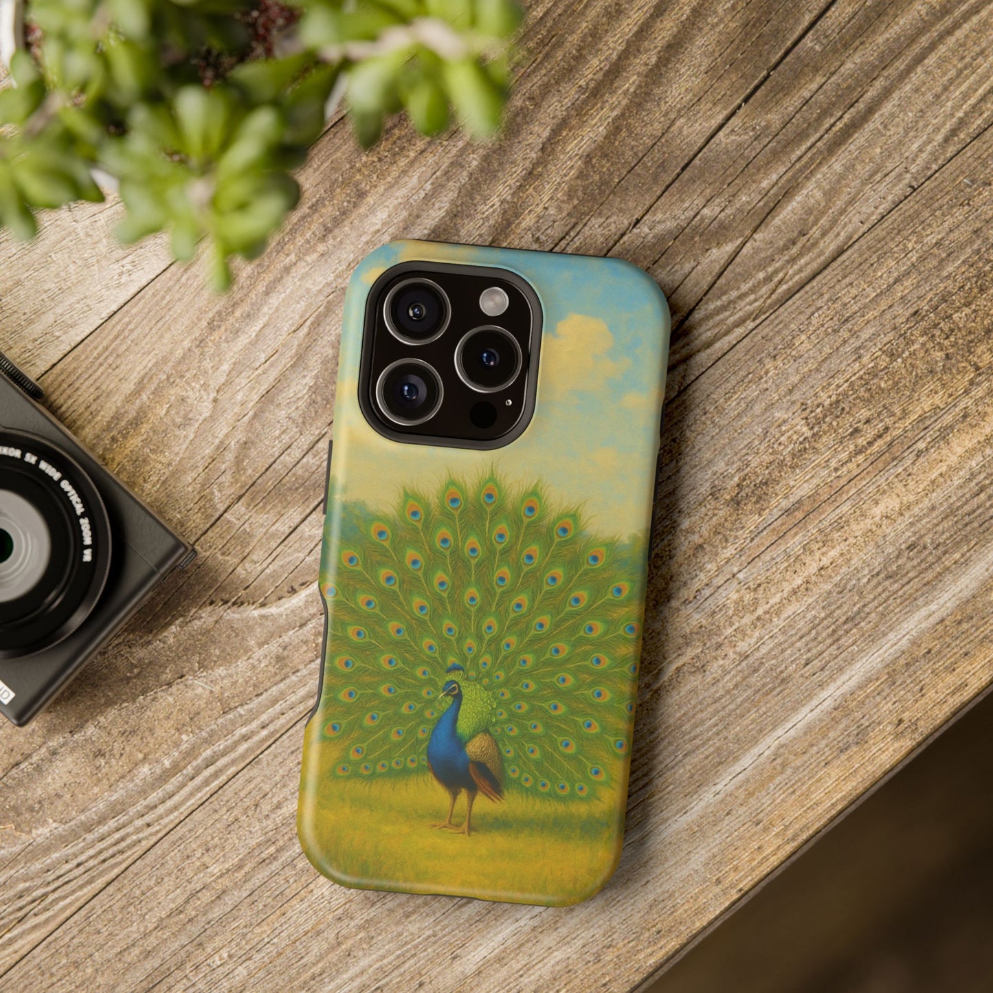 Peacock Art iPhone Case I Impact-Resistant Cover | SoulfulYarn Collection | Elegant Wildlife Design for iPhone
