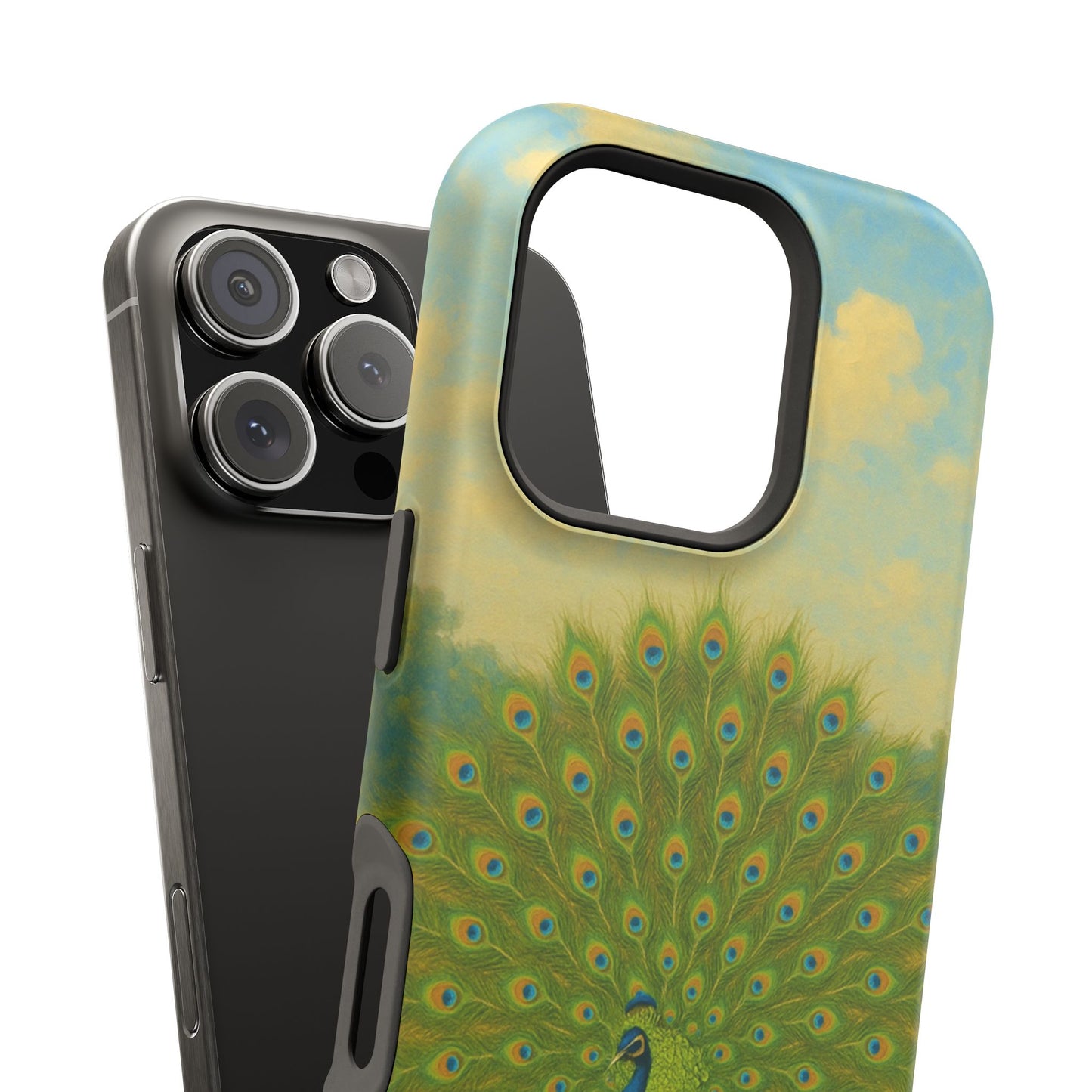 Peacock Art iPhone Case I Impact-Resistant Cover | SoulfulYarn Collection | Elegant Wildlife Design for iPhone