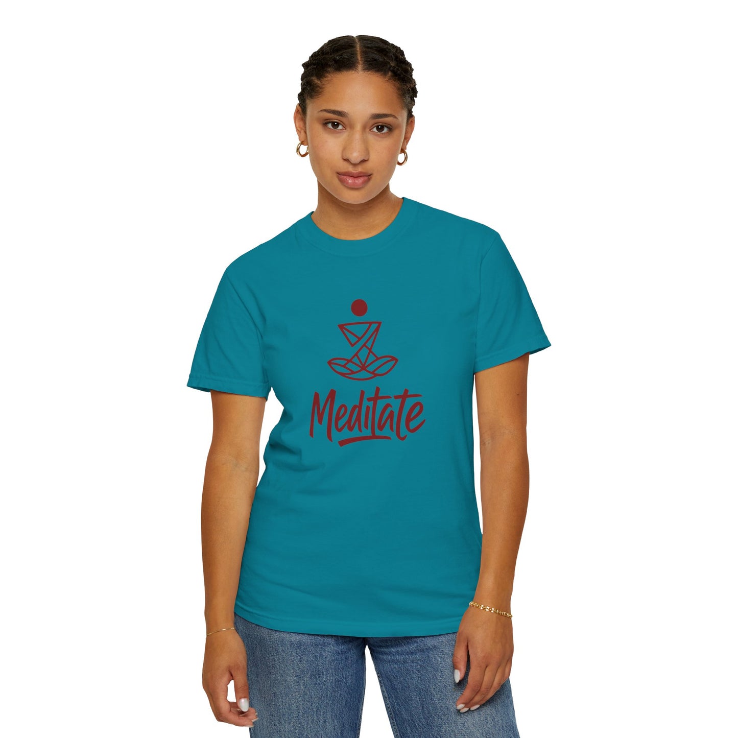 Meditate T-Shirt | 100% ring-spun US cotton | Spiritual Yoga Tee | Mindfulness Shirt | I Am Meditating Top