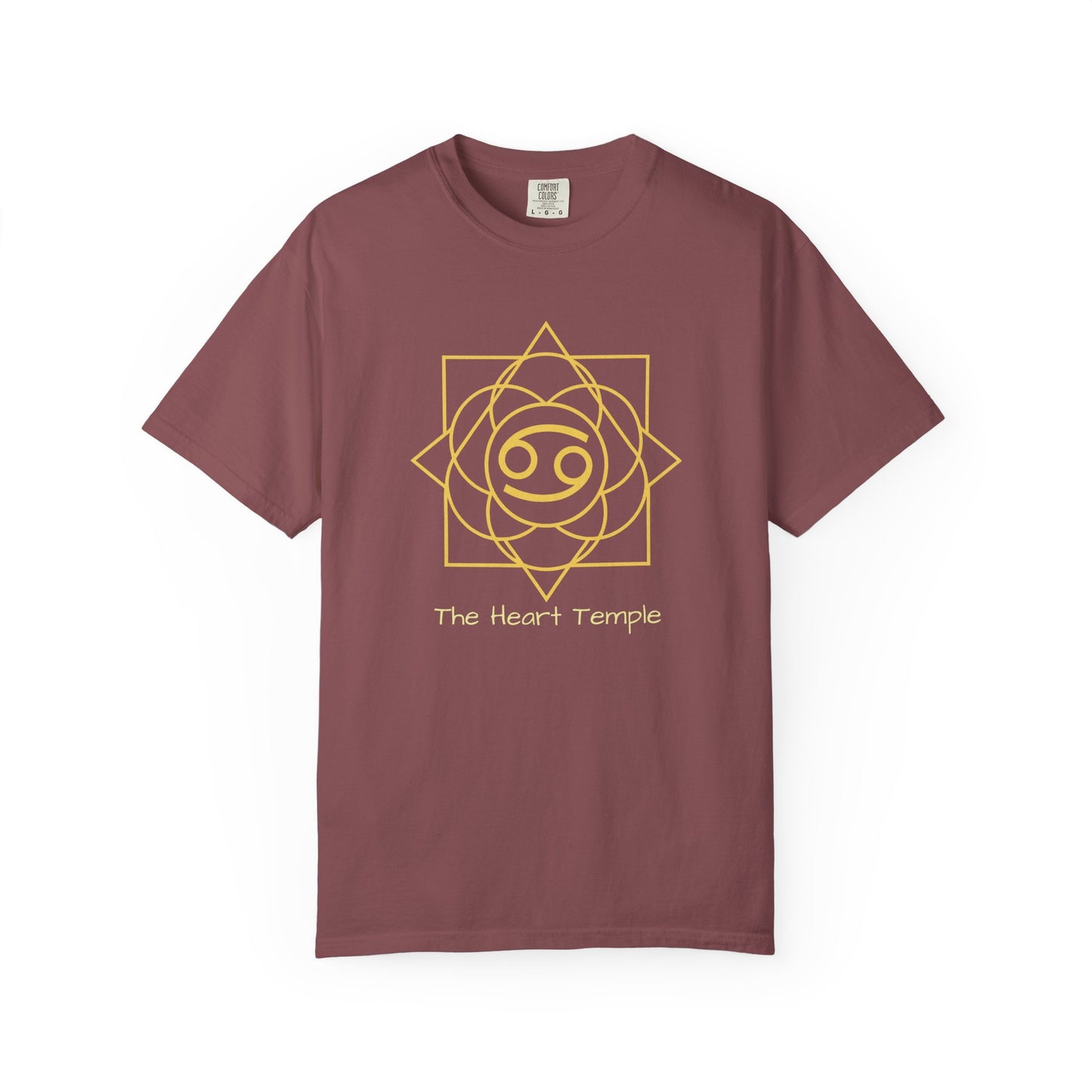 Cancer Sacred Geometry T-Shirt | The Heart Temple Tee in 13 different Colors | Astrology Gift