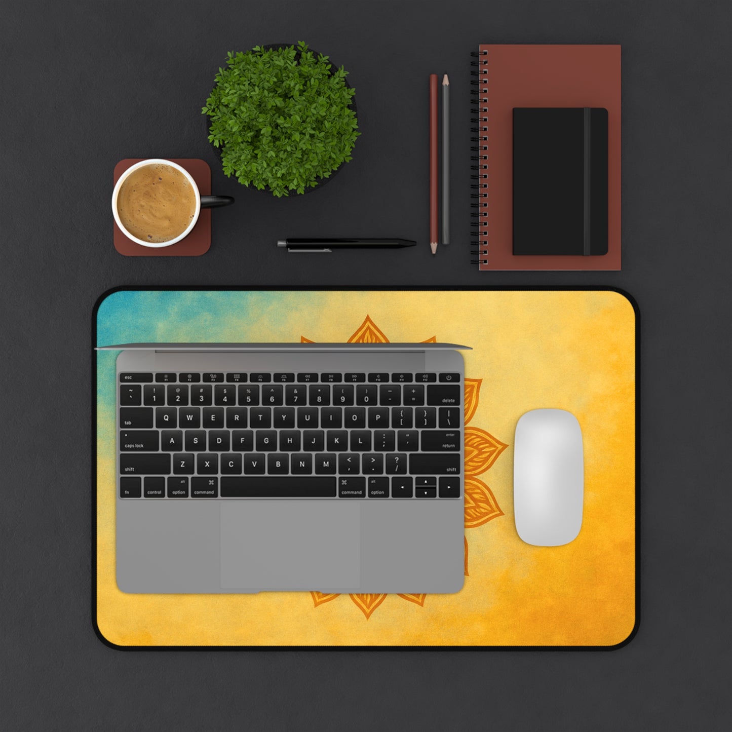 Bright Mandala Desk Mat I Calm & Creative Desk Mat | SoulfulYarn Collection