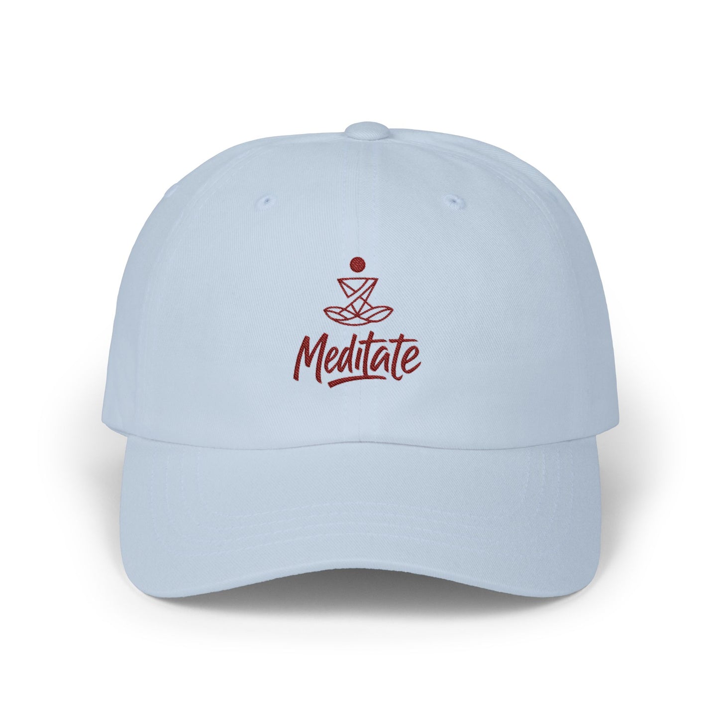 Meditate Embroidered Dad Hat | Spiritual Mindfulness Cap | SoulfulYarn Exclusive | I Am Meditating Hat for Yoga & Inner Peace