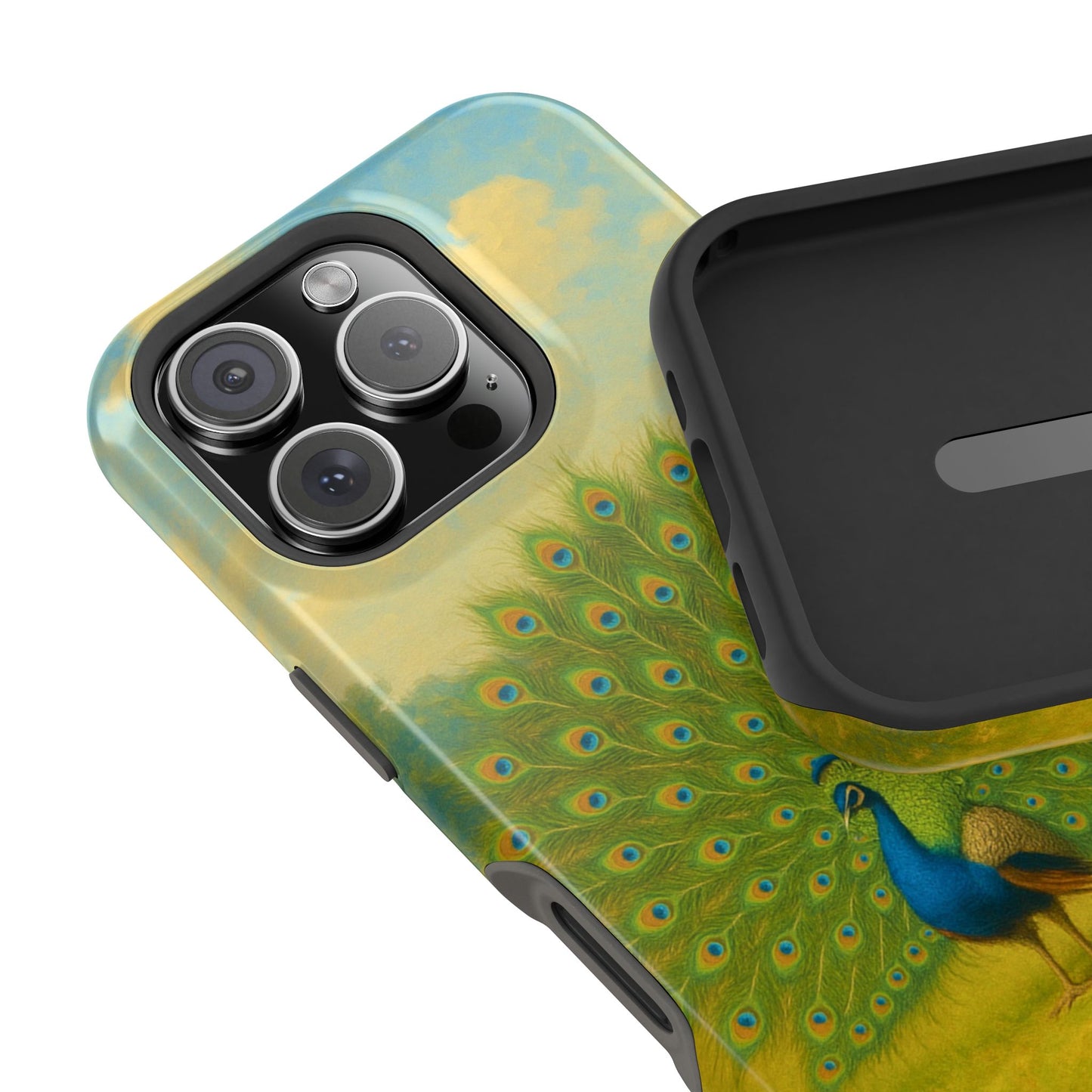 Peacock Art iPhone Case I Impact-Resistant Cover | SoulfulYarn Collection | Elegant Wildlife Design for iPhone