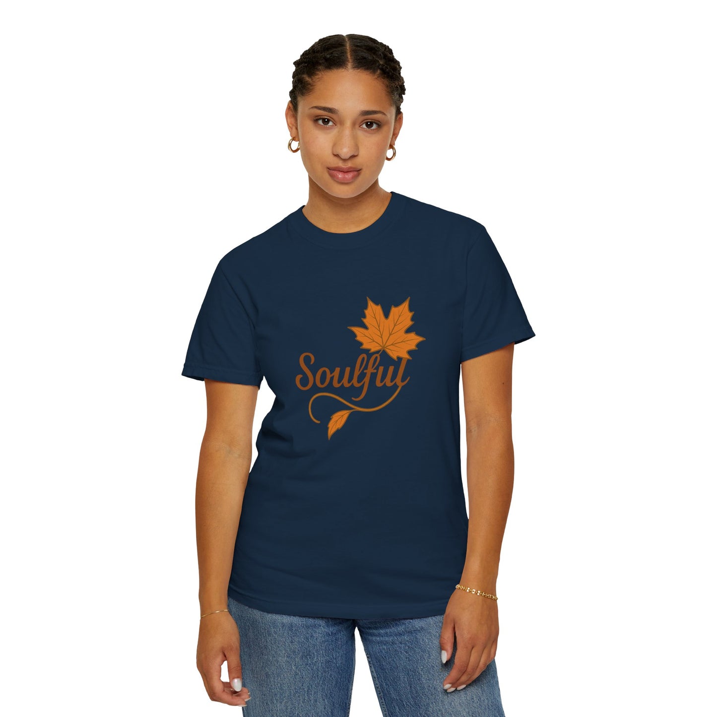 Soulful Maple Leaf T-Shirt | 100% Ring-Spun US Cotton | Autumn Spirit Tee | Nature Lover Gift | Grounded. Grateful. Glowing. | Spiritual Fall Totem Shirt