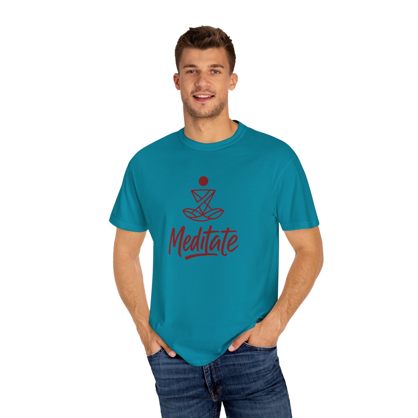 Meditate T-Shirt | 100% ring-spun US cotton | Spiritual Yoga Tee | Mindfulness Shirt | I Am Meditating Top