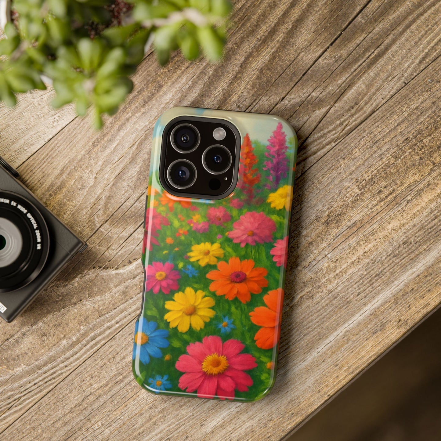 Blooming Garden iPhone Case I Impact Resistant Cover | SoulfulYarn Collection | Vibrant Floral Art for iPhone