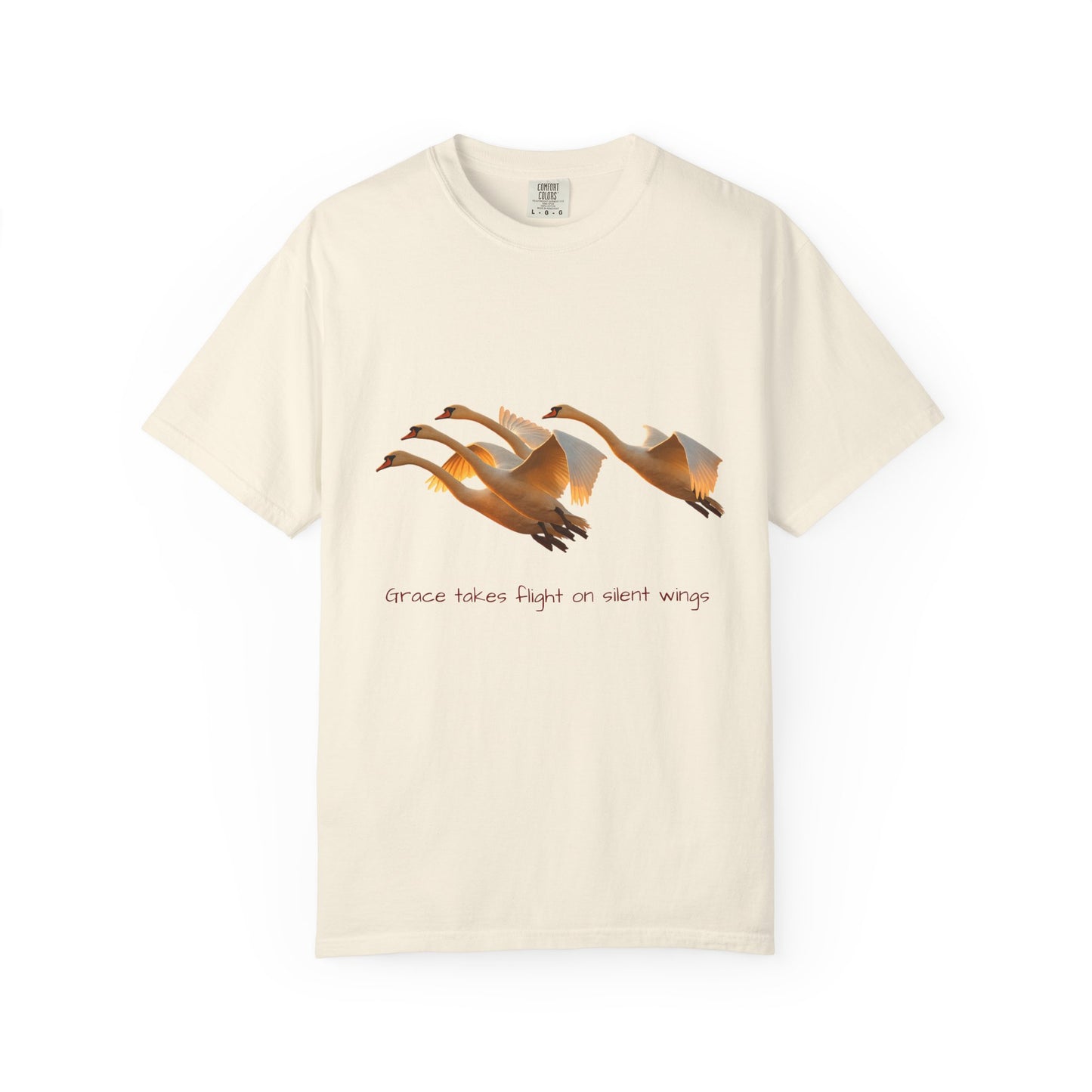 Flight of Cranes T-Shirt | 100% Ring-Spun US Cotton | Spiritual Yoga Tee | Mindfulness Shirt | Grace & Freedom Top