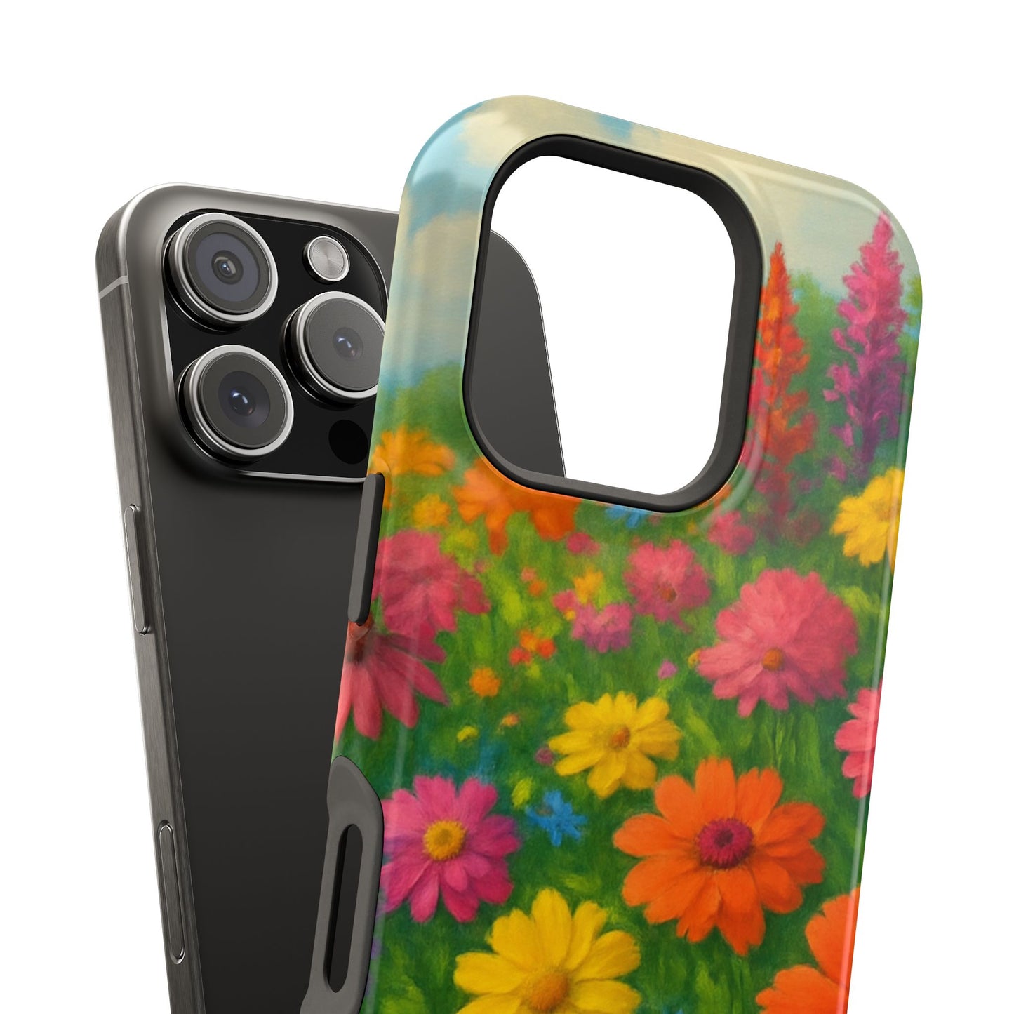 Blooming Garden iPhone Case I Impact Resistant Cover | SoulfulYarn Collection | Vibrant Floral Art for iPhone
