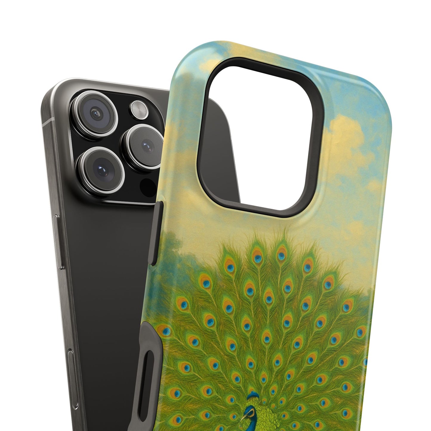 Peacock Art iPhone Case I Impact-Resistant Cover | SoulfulYarn Collection | Elegant Wildlife Design for iPhone