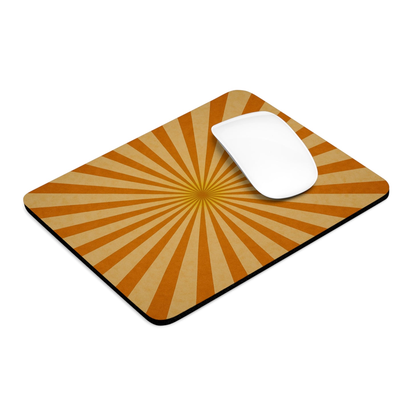 Sun Rays Mouse Pad I Radiant Burst Design | SoulfulYarn Collection | Round or Rectangular | Uplifting Gift for Positivity & Focus