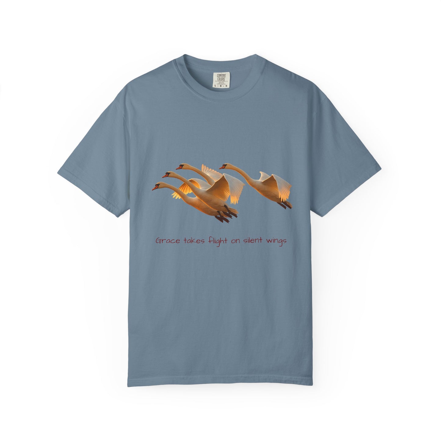 Flight of Cranes T-Shirt | 100% Ring-Spun US Cotton | Spiritual Yoga Tee | Mindfulness Shirt | Grace & Freedom Top