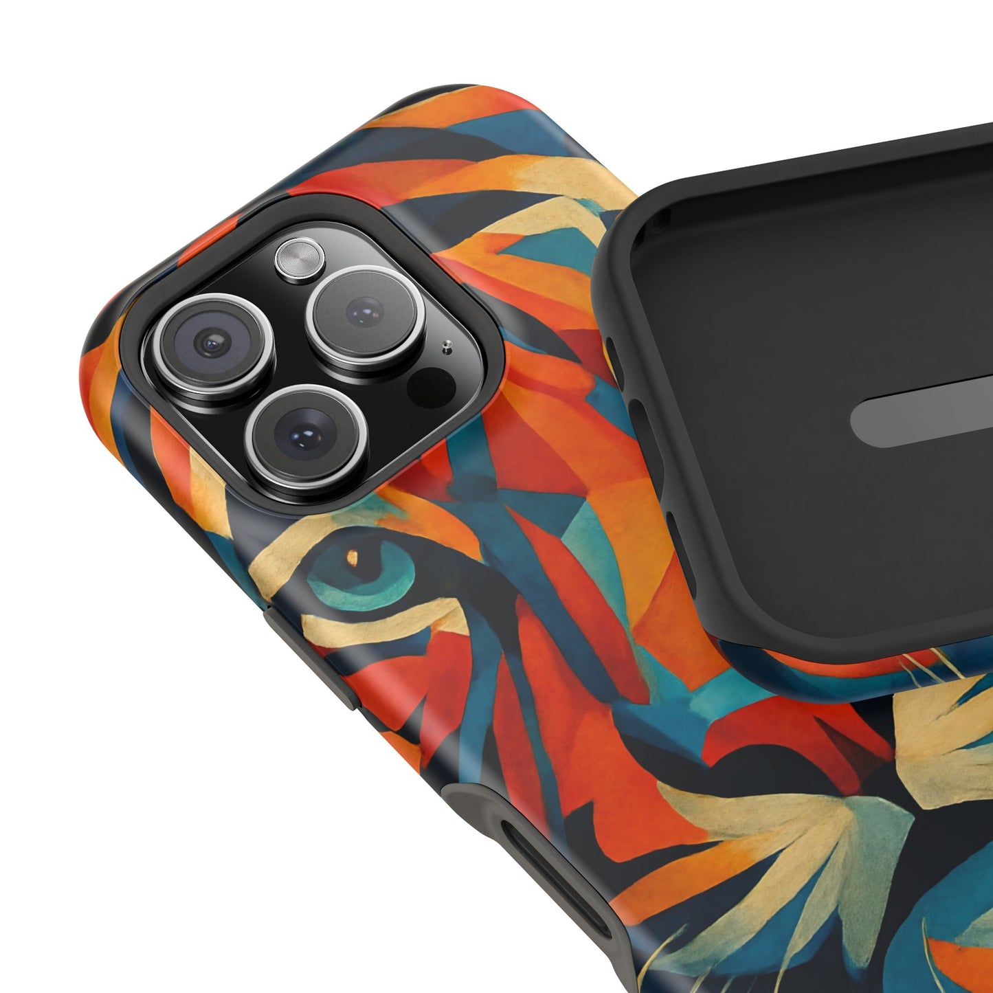 Fierce Tiger iPhone Case | Impact Resistant Cover | SoulfulYarn Collection | Bold Wildlife Art for iPhone