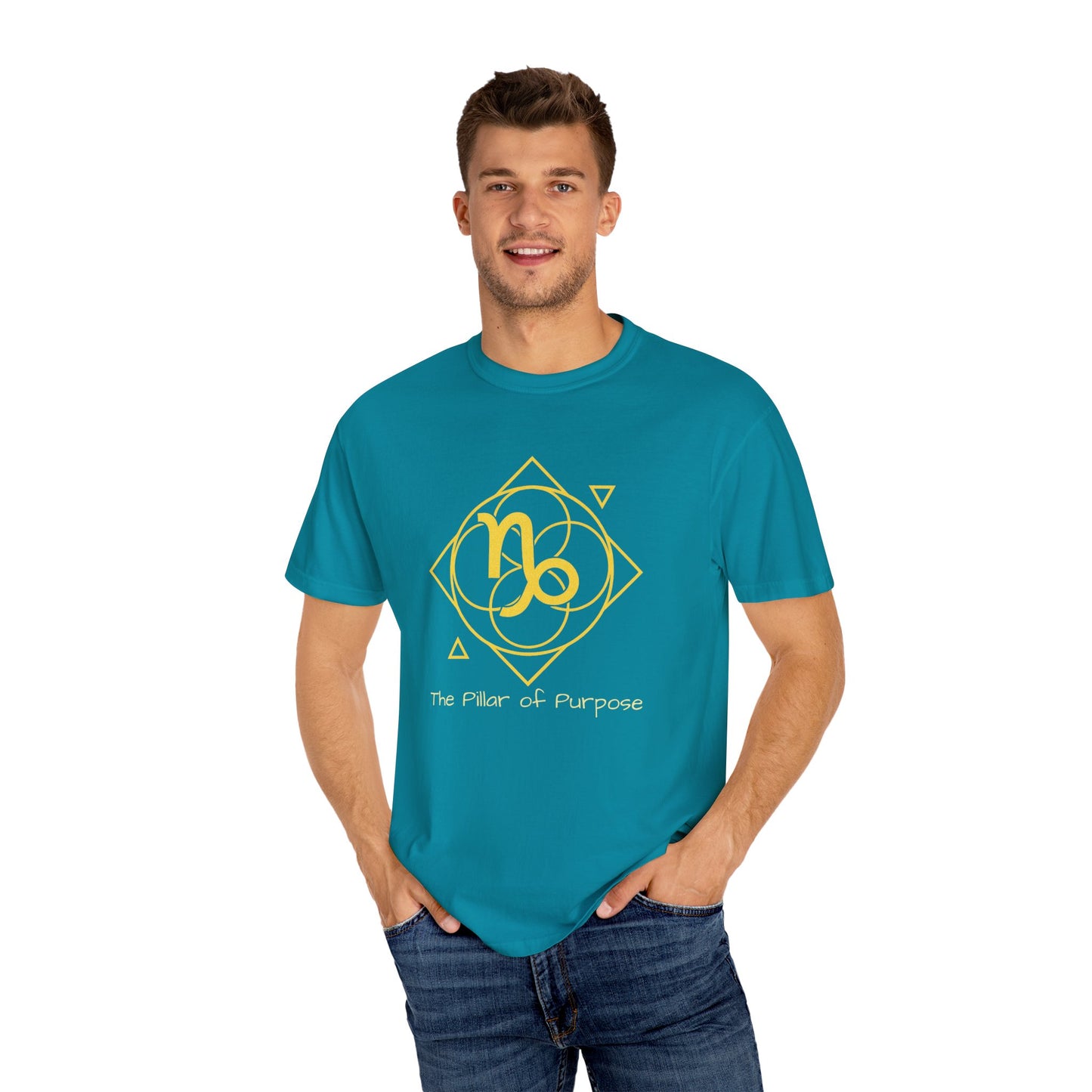 Capricorn Sacred Geometry T-Shirt | The Pillar of Purpose Tee in 13 different Colors | Astrology Gift
