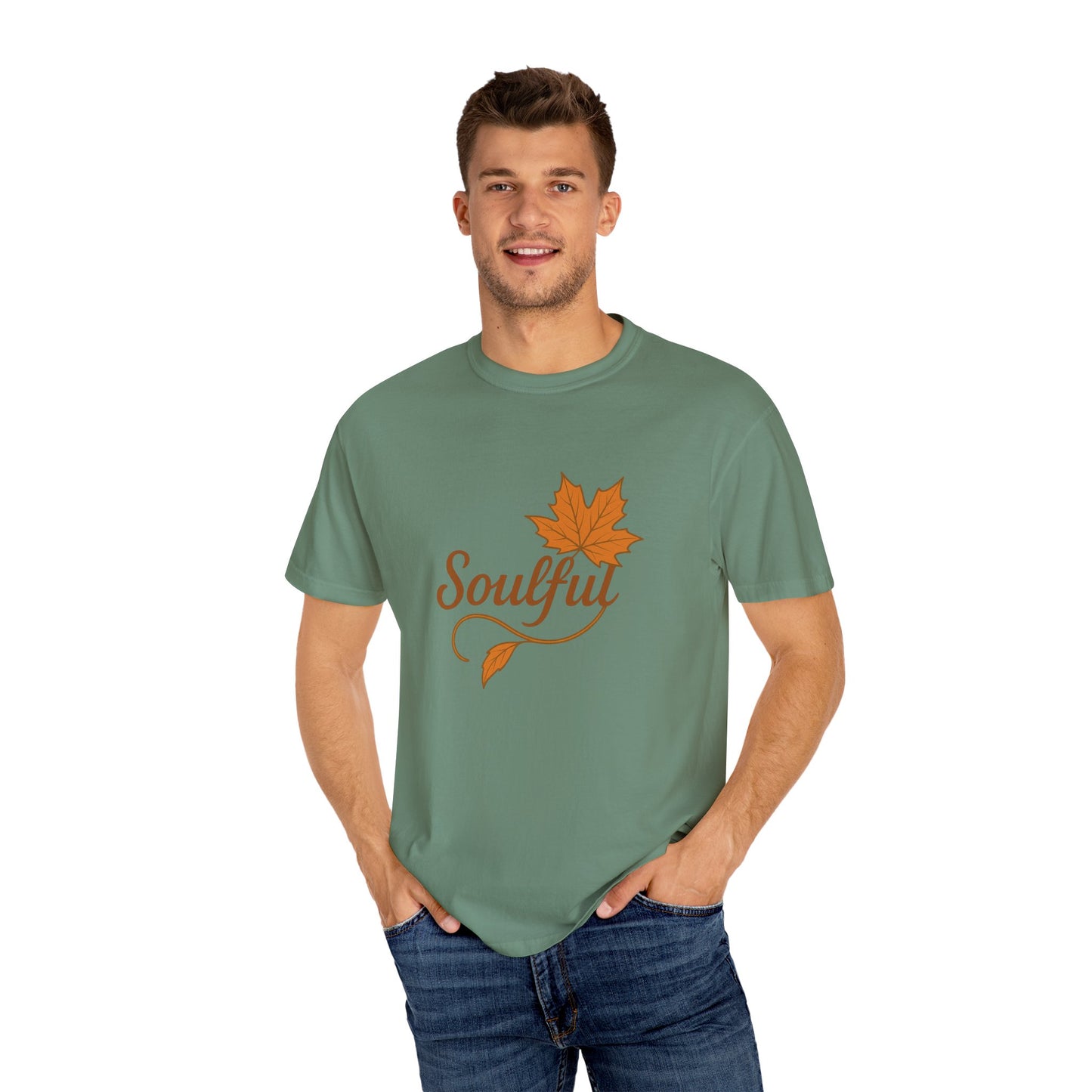 Soulful Maple Leaf T-Shirt | 100% Ring-Spun US Cotton | Autumn Spirit Tee | Nature Lover Gift | Grounded. Grateful. Glowing. | Spiritual Fall Totem Shirt