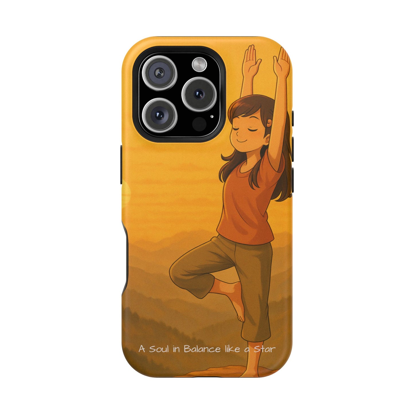 A Soul in Balance iPhone Case | Impact Resistant Cover | SoulfulYarn Collection | Mindful Yoga Art for iPhone