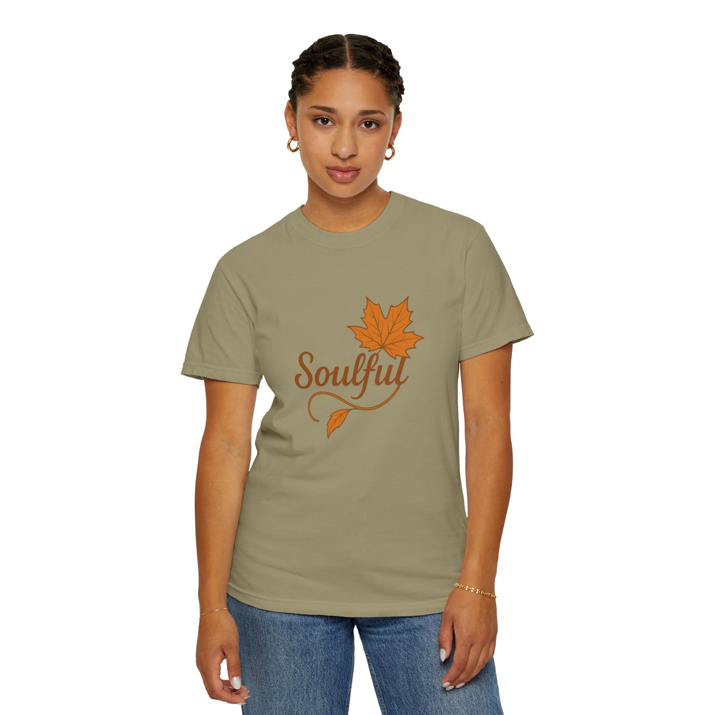 Soulful Maple Leaf T-Shirt | 100% Ring-Spun US Cotton | Autumn Spirit Tee | Nature Lover Gift | Grounded. Grateful. Glowing. | Spiritual Fall Totem Shirt