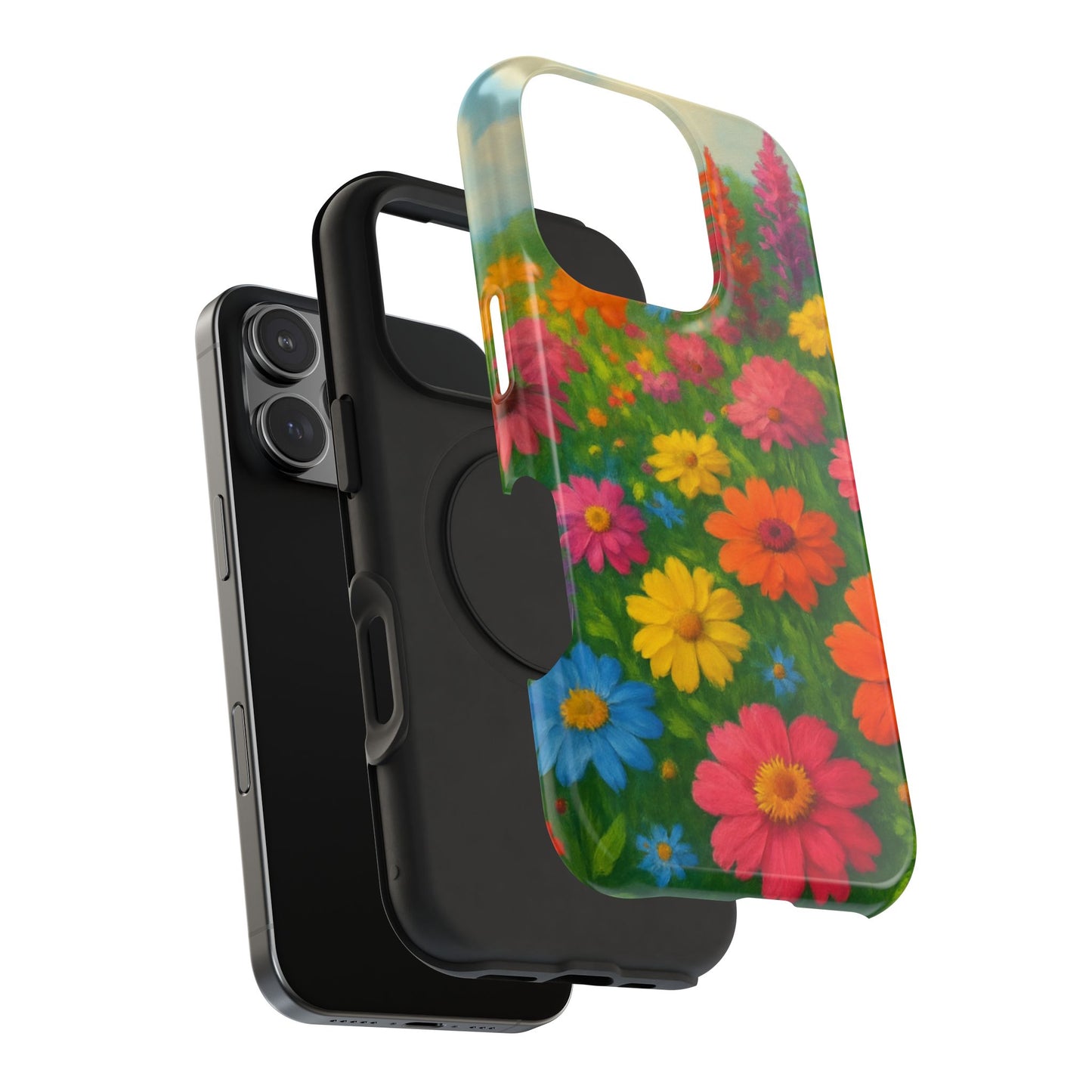 Blooming Garden iPhone Case I Impact Resistant Cover | SoulfulYarn Collection | Vibrant Floral Art for iPhone