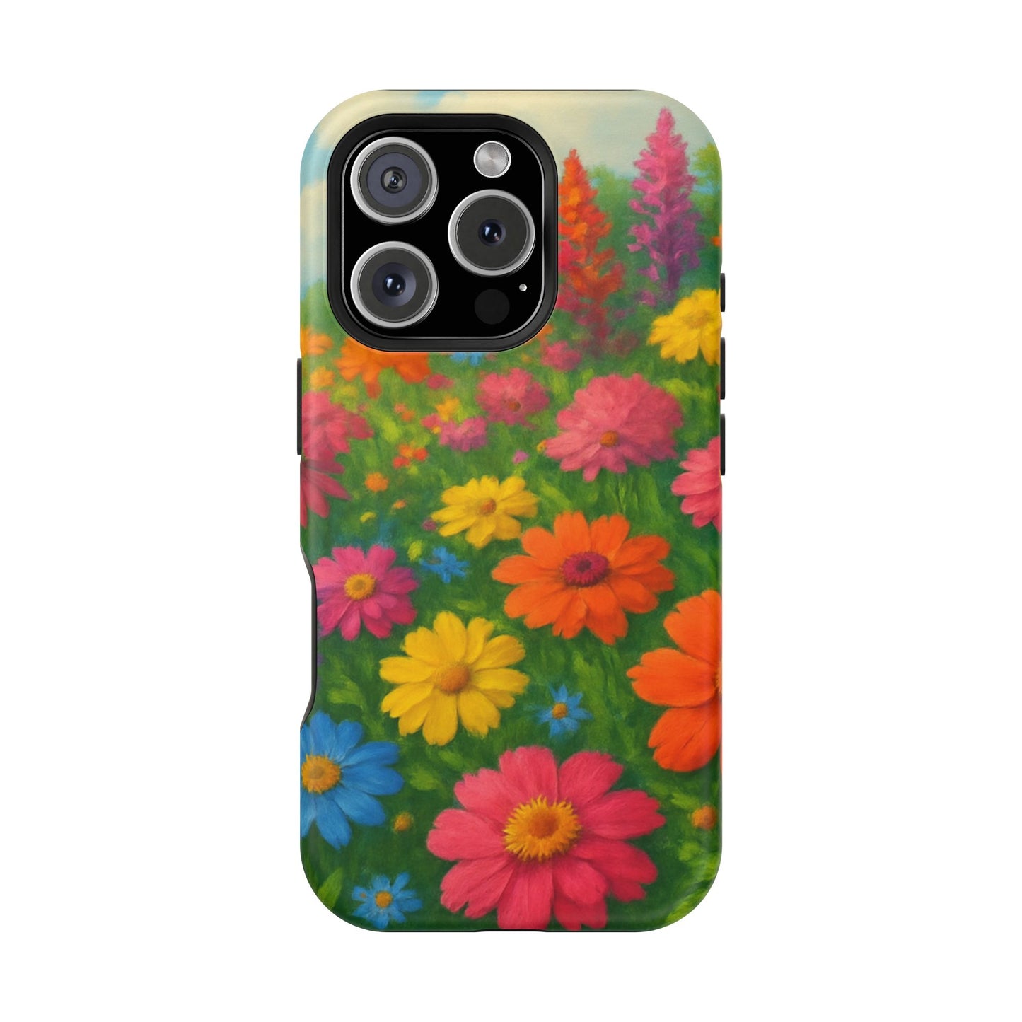 Blooming Garden iPhone Case I Impact Resistant Cover | SoulfulYarn Collection | Vibrant Floral Art for iPhone
