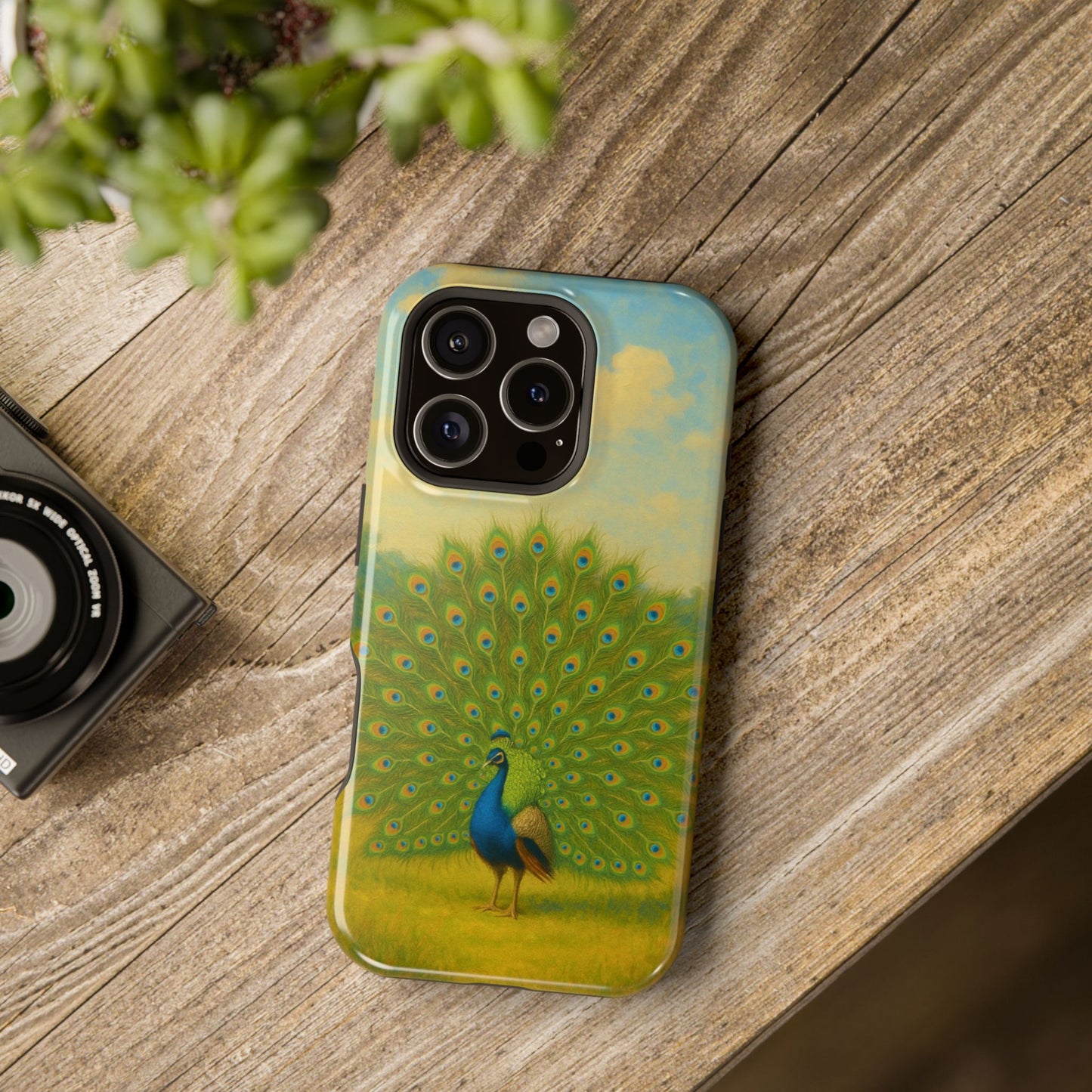 Peacock Art iPhone Case I Impact-Resistant Cover | SoulfulYarn Collection | Elegant Wildlife Design for iPhone