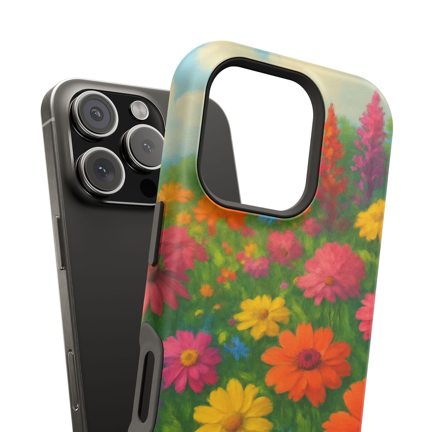 Blooming Garden iPhone Case I Impact Resistant Cover | SoulfulYarn Collection | Vibrant Floral Art for iPhone