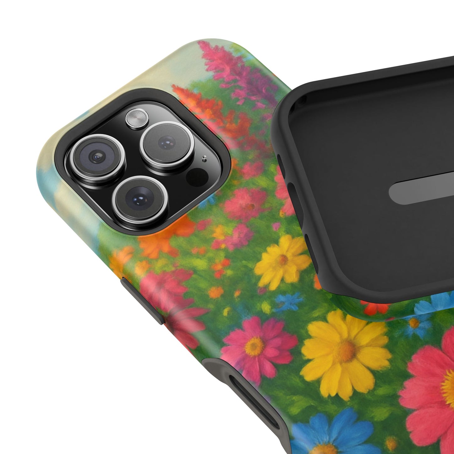 Blooming Garden iPhone Case I Impact Resistant Cover | SoulfulYarn Collection | Vibrant Floral Art for iPhone
