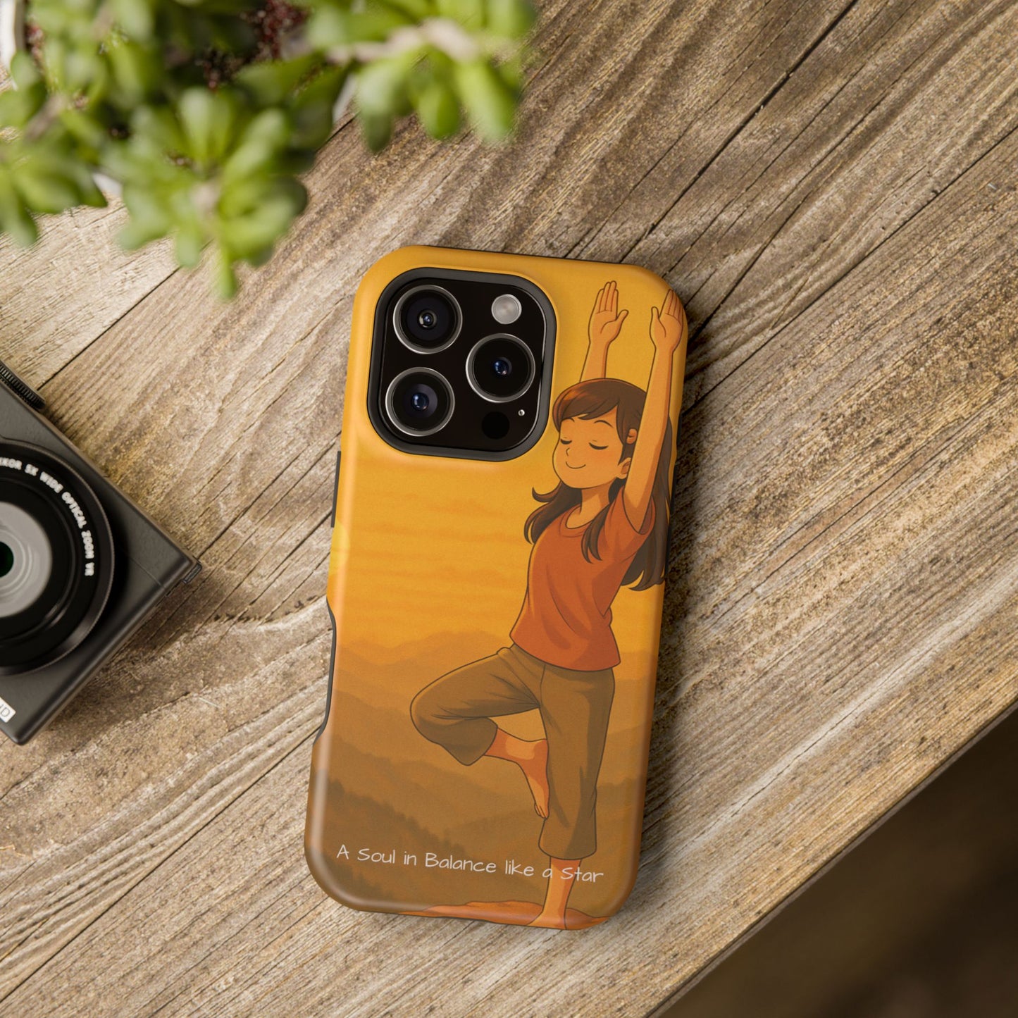A Soul in Balance iPhone Case | Impact Resistant Cover | SoulfulYarn Collection | Mindful Yoga Art for iPhone