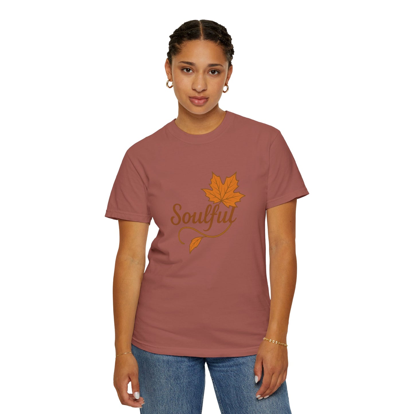 Soulful Maple Leaf T-Shirt | 100% Ring-Spun US Cotton | Autumn Spirit Tee | Nature Lover Gift | Grounded. Grateful. Glowing. | Spiritual Fall Totem Shirt