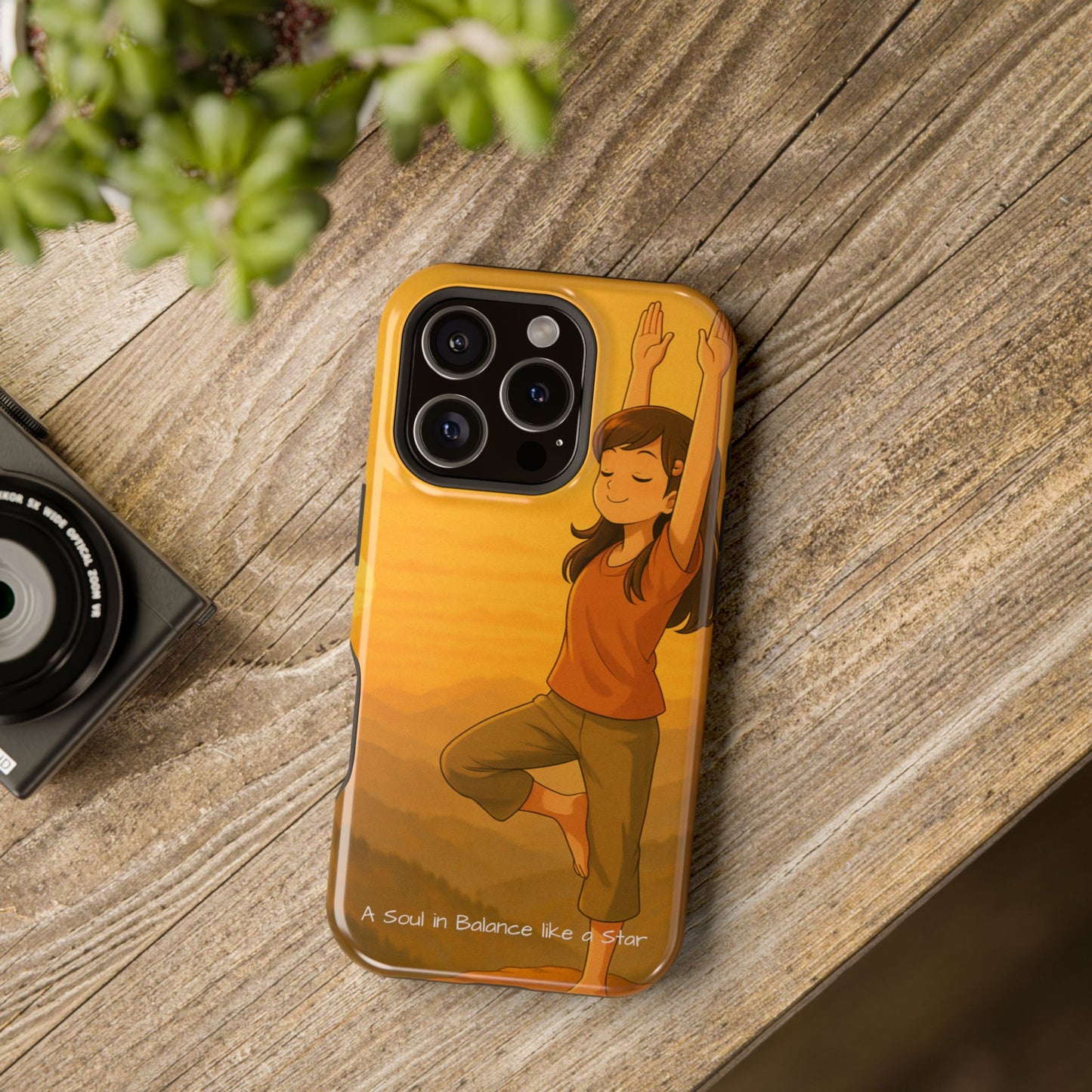 A Soul in Balance iPhone Case | Impact Resistant Cover | SoulfulYarn Collection | Mindful Yoga Art for iPhone