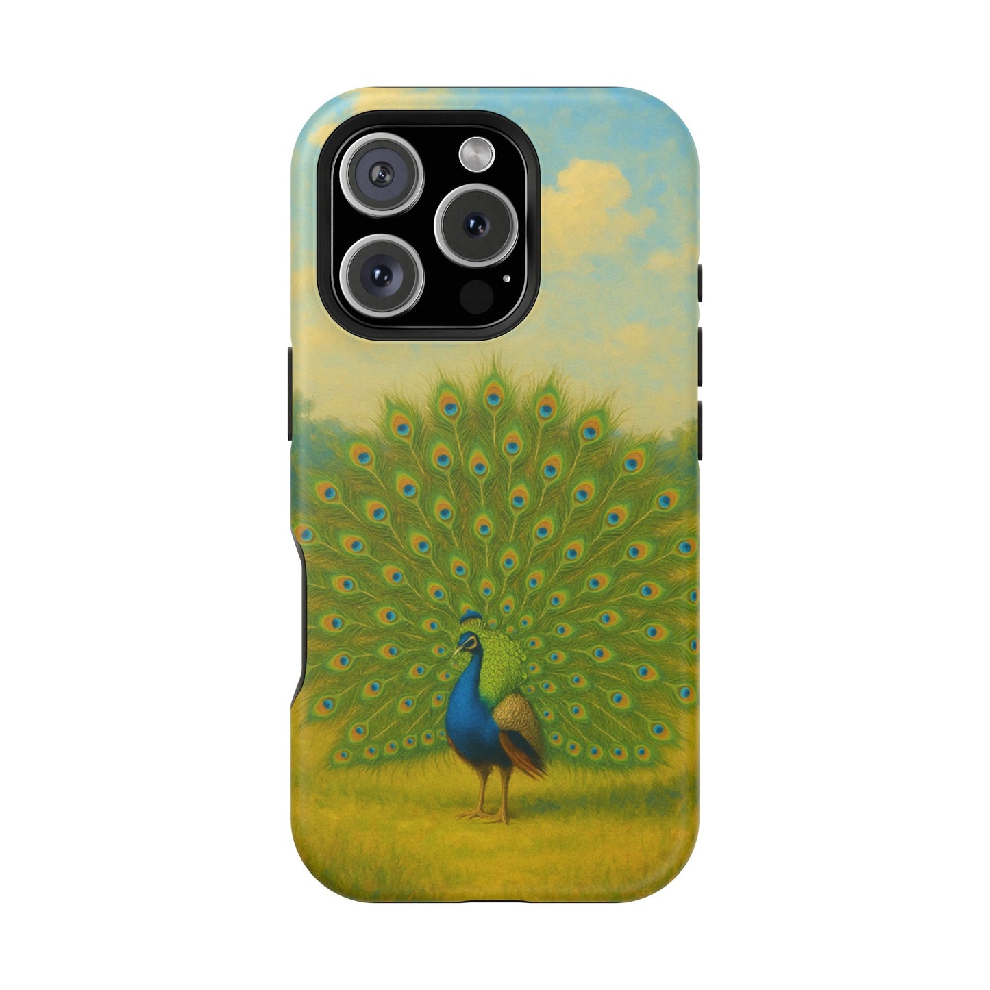 Peacock Art iPhone Case I Impact-Resistant Cover | SoulfulYarn Collection | Elegant Wildlife Design for iPhone