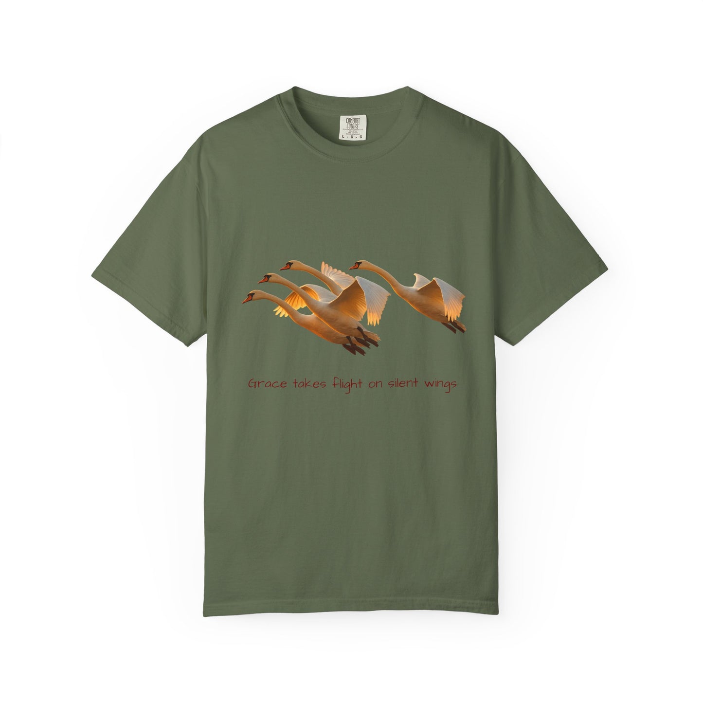 Flight of Cranes T-Shirt | 100% Ring-Spun US Cotton | Spiritual Yoga Tee | Mindfulness Shirt | Grace & Freedom Top