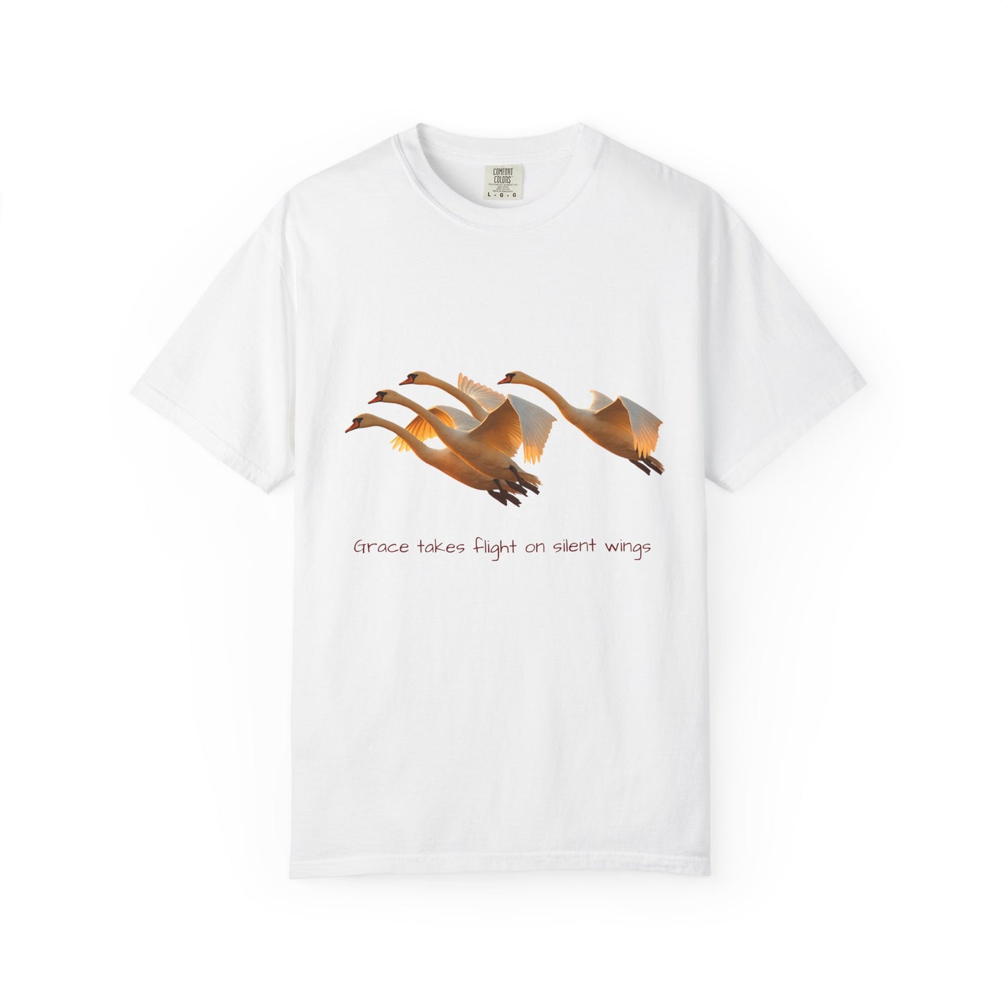 Flight of Cranes T-Shirt | 100% Ring-Spun US Cotton | Spiritual Yoga Tee | Mindfulness Shirt | Grace & Freedom Top