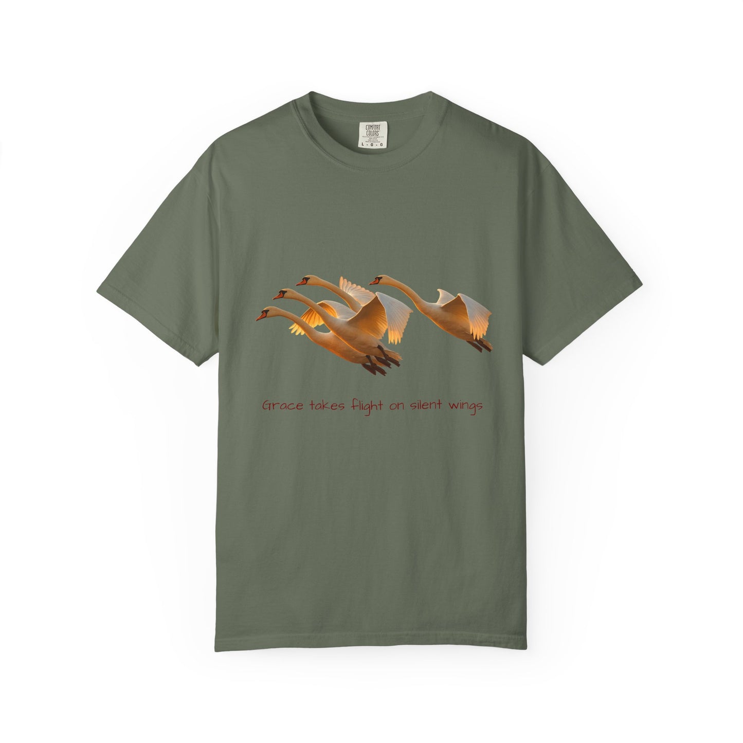 Flight of Cranes T-Shirt | 100% Ring-Spun US Cotton | Spiritual Yoga Tee | Mindfulness Shirt | Grace & Freedom Top