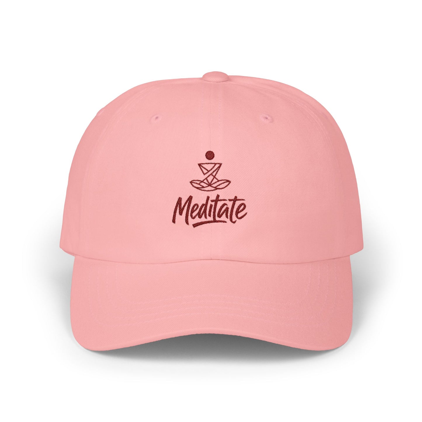 Meditate Embroidered Dad Hat | Spiritual Mindfulness Cap | SoulfulYarn Exclusive | I Am Meditating Hat for Yoga & Inner Peace