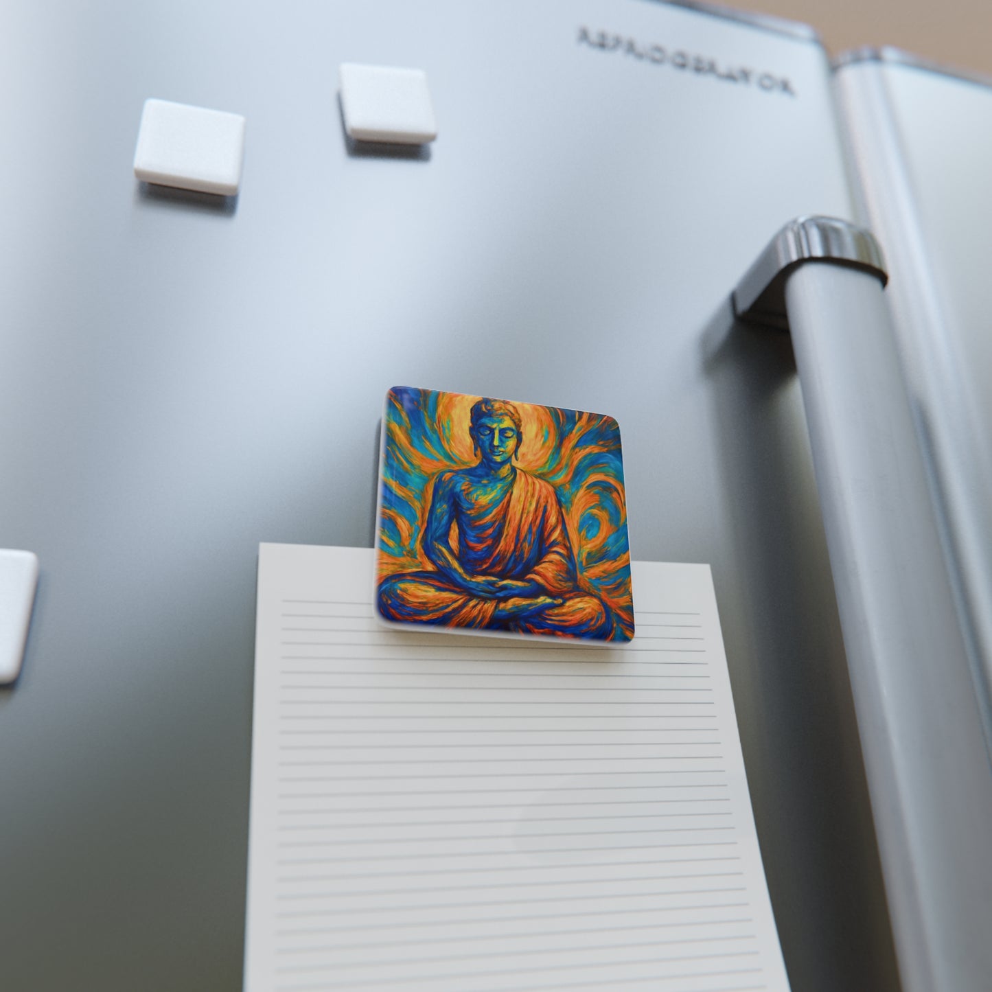 Buddha Porcelain Magnet | SoulfulYarn Collection | Zen Home Decor | Mindfulness Gift