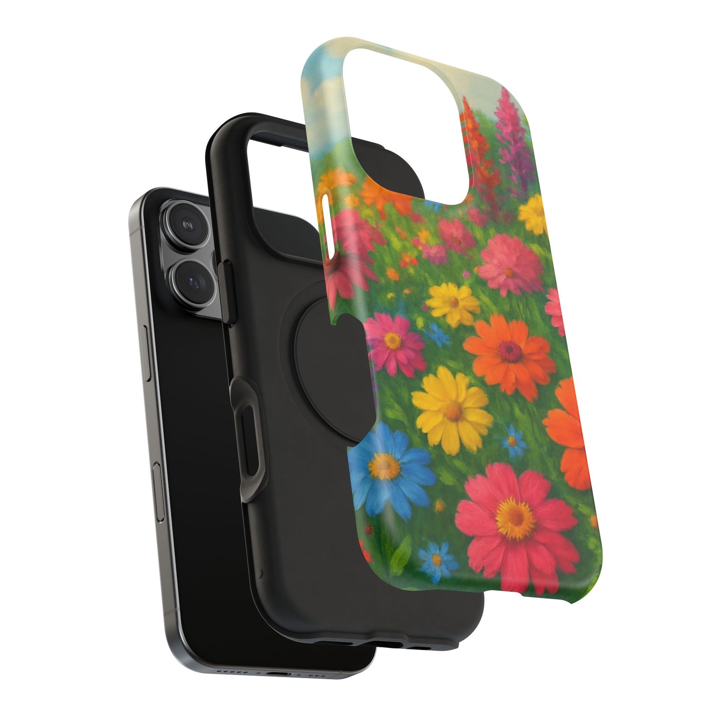 Blooming Garden iPhone Case I Impact Resistant Cover | SoulfulYarn Collection | Vibrant Floral Art for iPhone