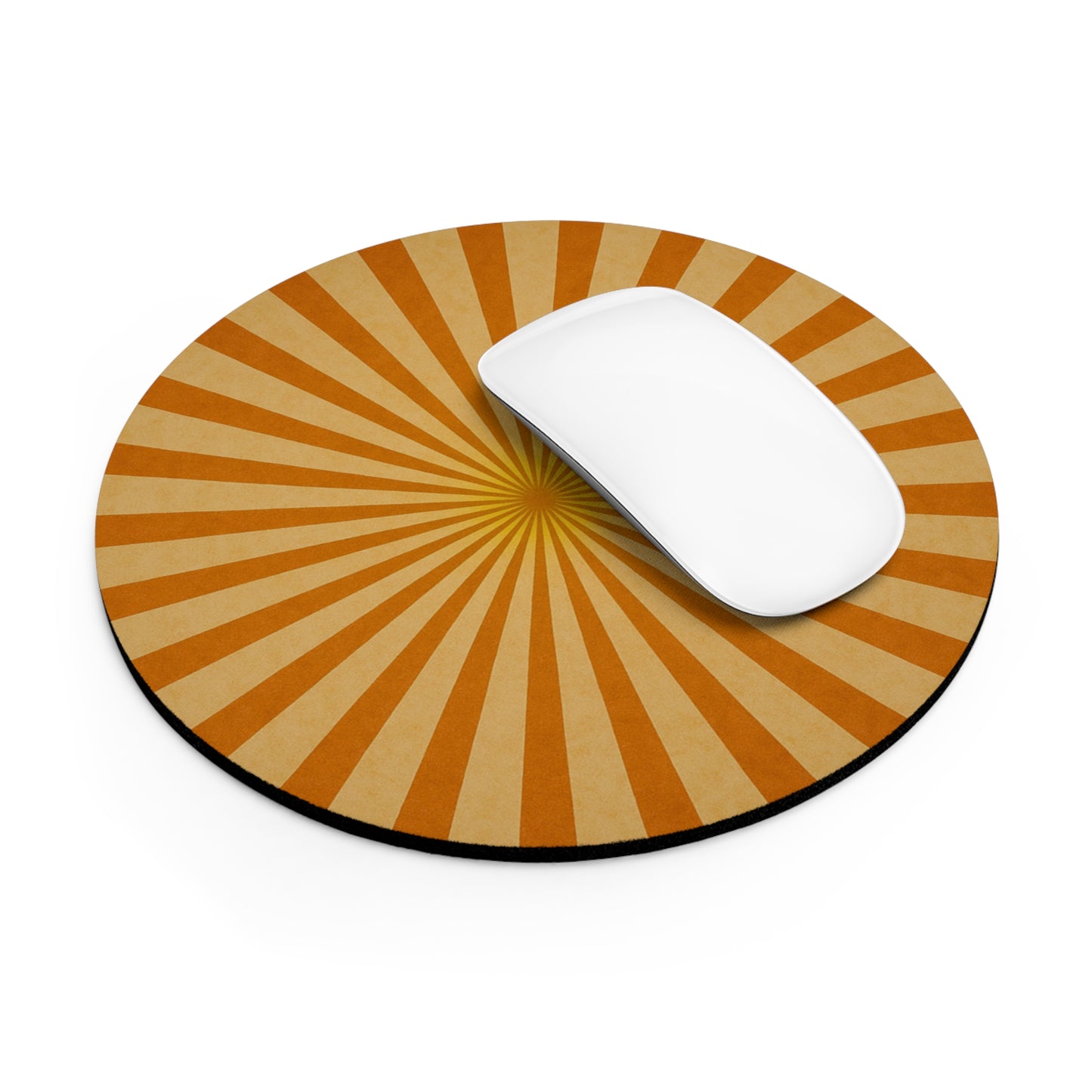 Sun Rays Mouse Pad I Radiant Burst Design | SoulfulYarn Collection | Round or Rectangular | Uplifting Gift for Positivity & Focus