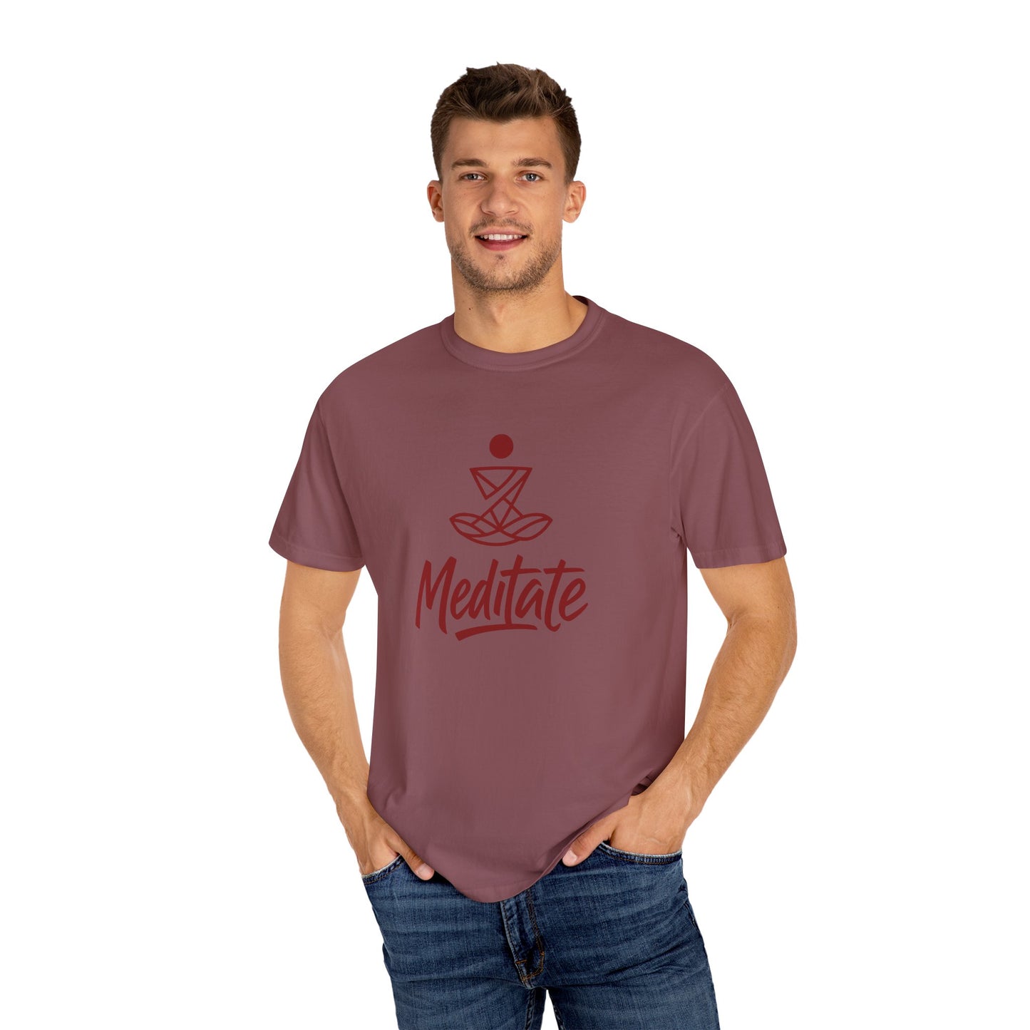 Meditate T-Shirt | 100% ring-spun US cotton | Spiritual Yoga Tee | Mindfulness Shirt | I Am Meditating Top