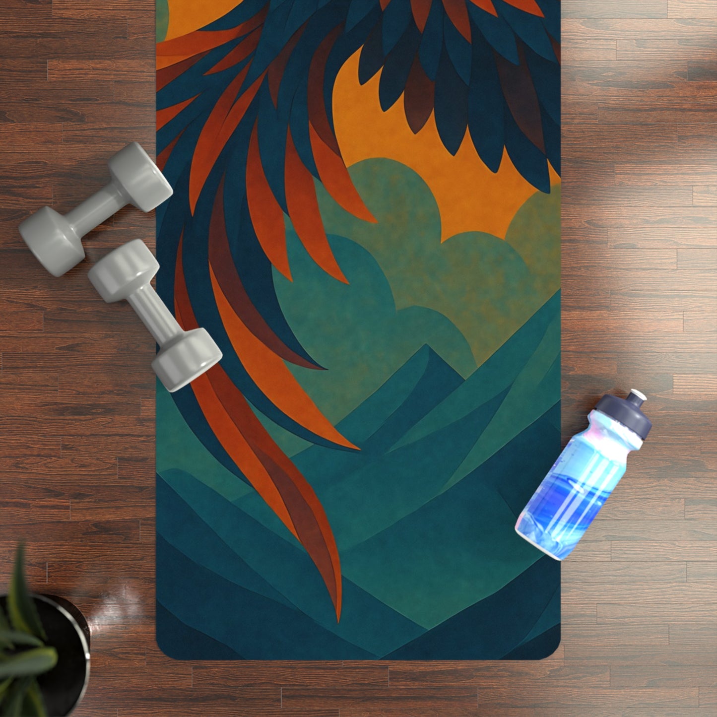 Flight of the Phoenix Mat | Rise, Soar & Transform | Mythical Agility with Mountain Vision