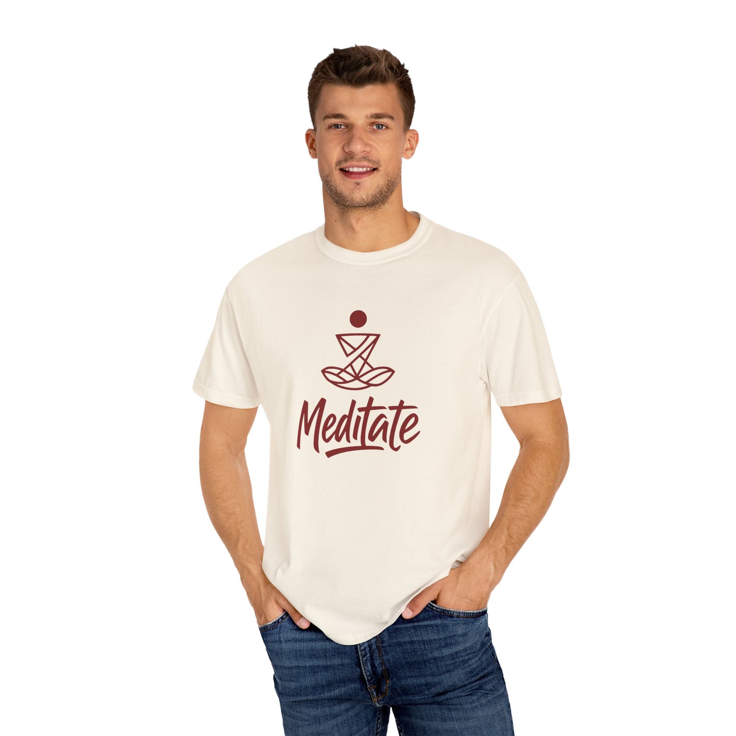 Meditate T-Shirt | 100% ring-spun US cotton | Spiritual Yoga Tee | Mindfulness Shirt | I Am Meditating Top