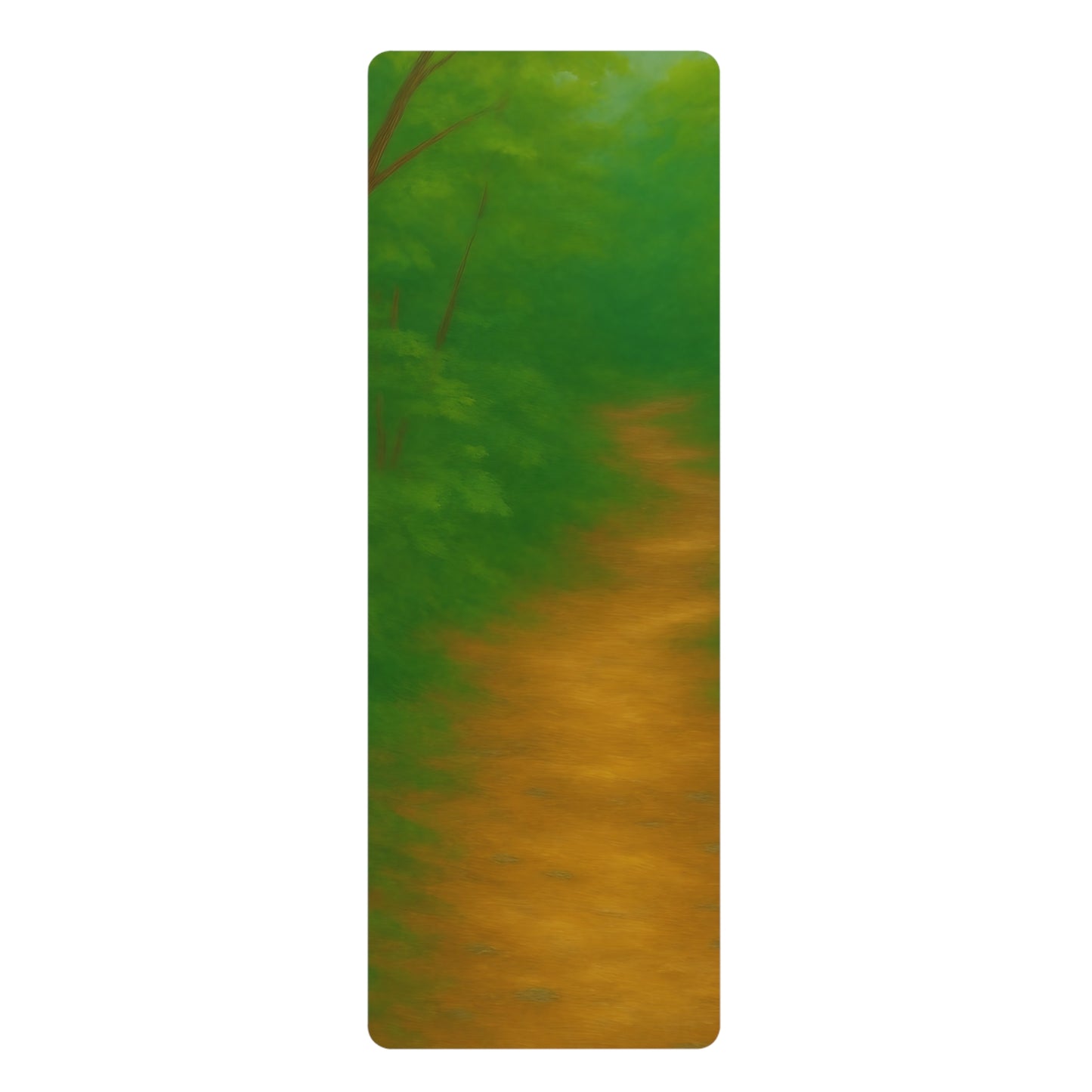 Forest Path Yoga Mat | Nature Trail Print | Mindful Meditation Mat with Strap | Non-Slip Yoga & Fitness Mat