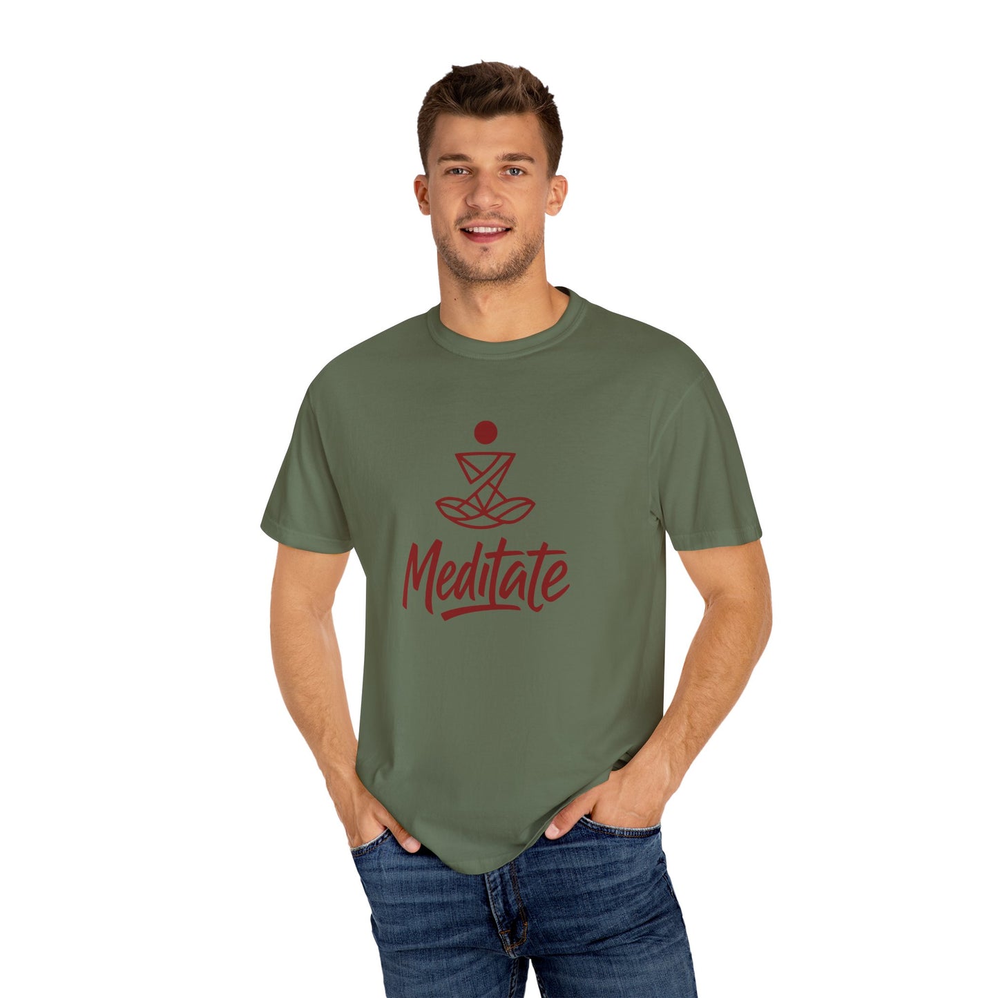 Meditate T-Shirt | 100% ring-spun US cotton | Spiritual Yoga Tee | Mindfulness Shirt | I Am Meditating Top